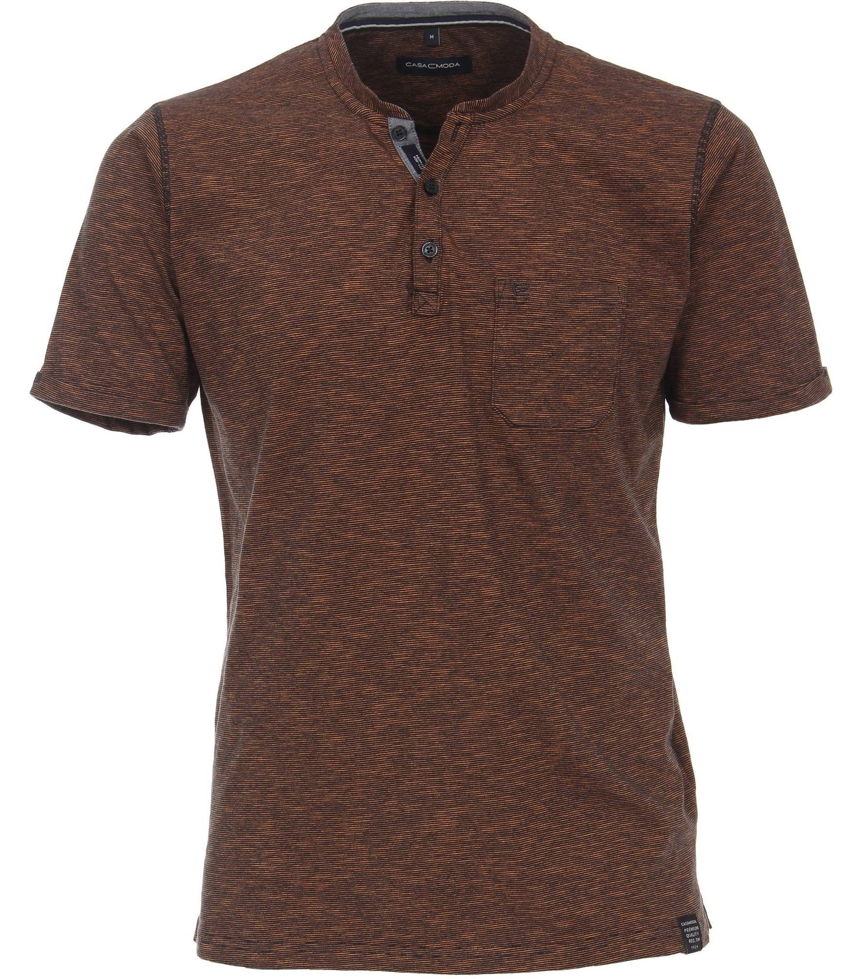 (470) CASAMODA T-Shirt Henley-Ausschnitt 933995200 Orange