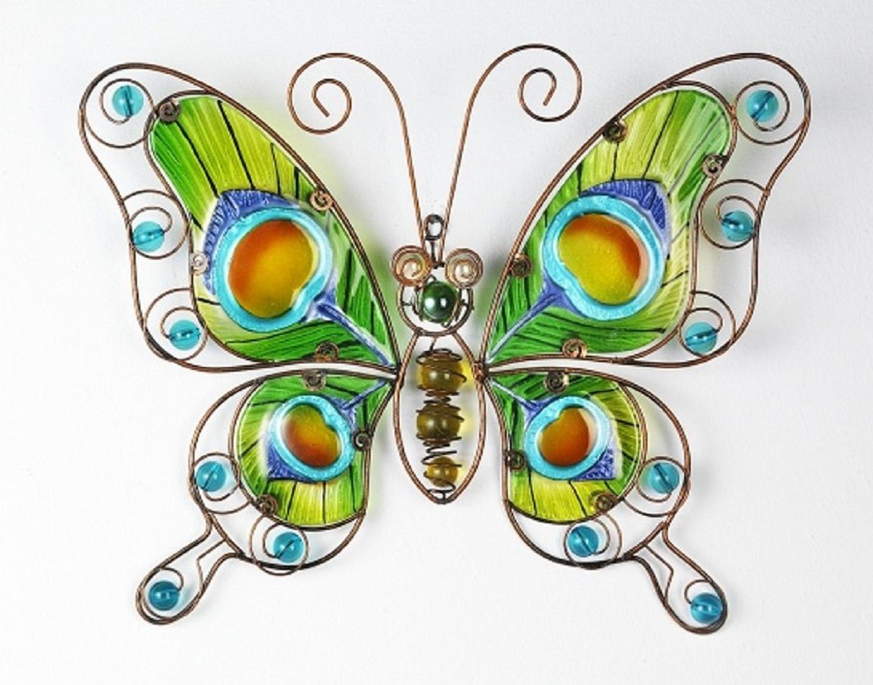 Hand Linoows Schmetterling, Bunter Dekoobjekt Wanddekoration, Wandhänger, gefertigt Wandobjekt