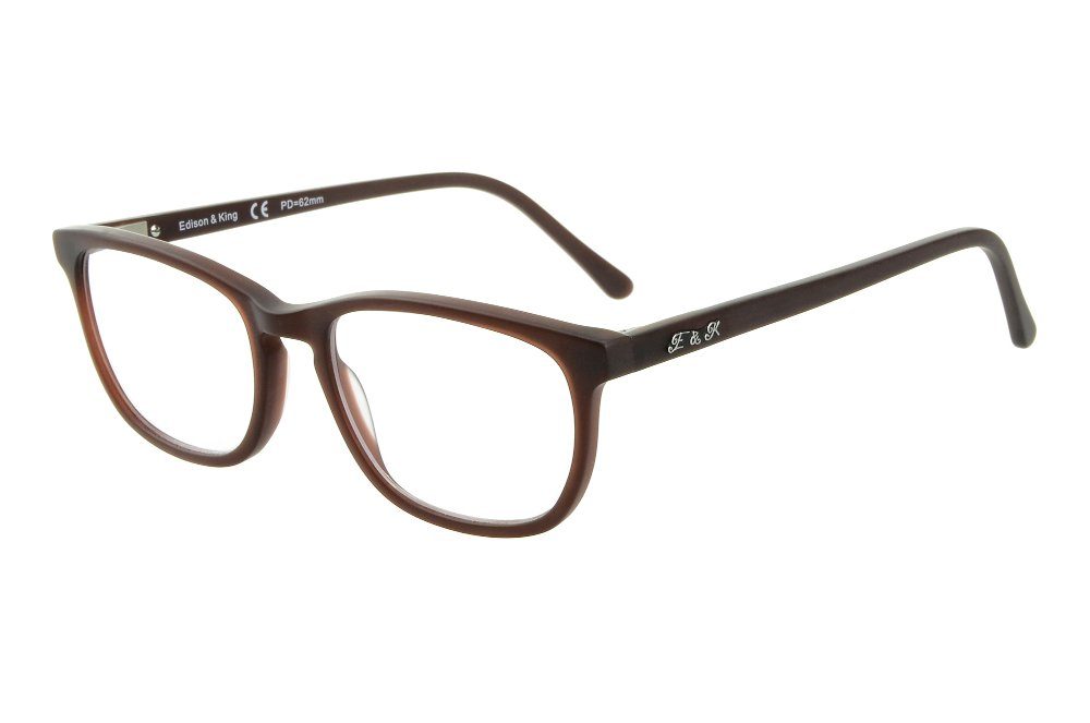 Edison & King Lesebrille Soul Mirror, matte Nerdbrille in Nudetönen, aus Acetat, entspiegelt
