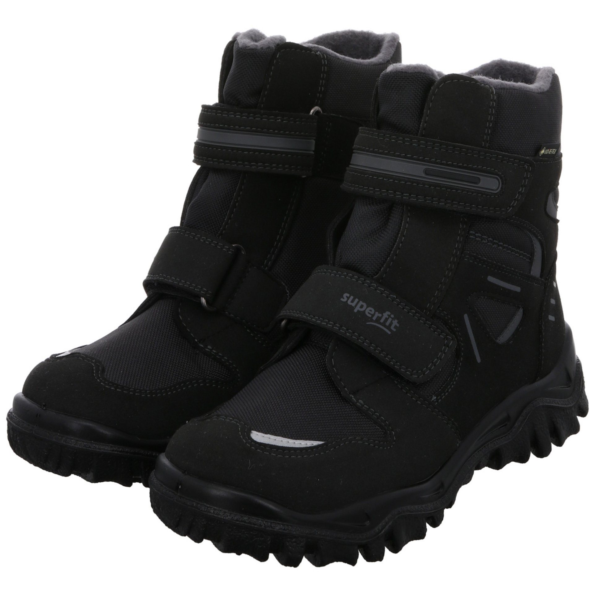 2 Superfit schwarz grau Jungen Gore-Tex Stiefel Boots Schuhe Husky Stiefel Synthetikkombination