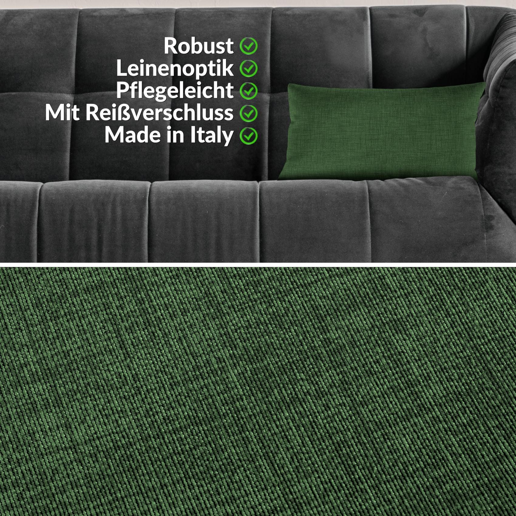 ANRO Dekokissen MrJack Kissenbezug Leinenoptik Deko Kissen Uni, Sofakissen günstig online kaufen