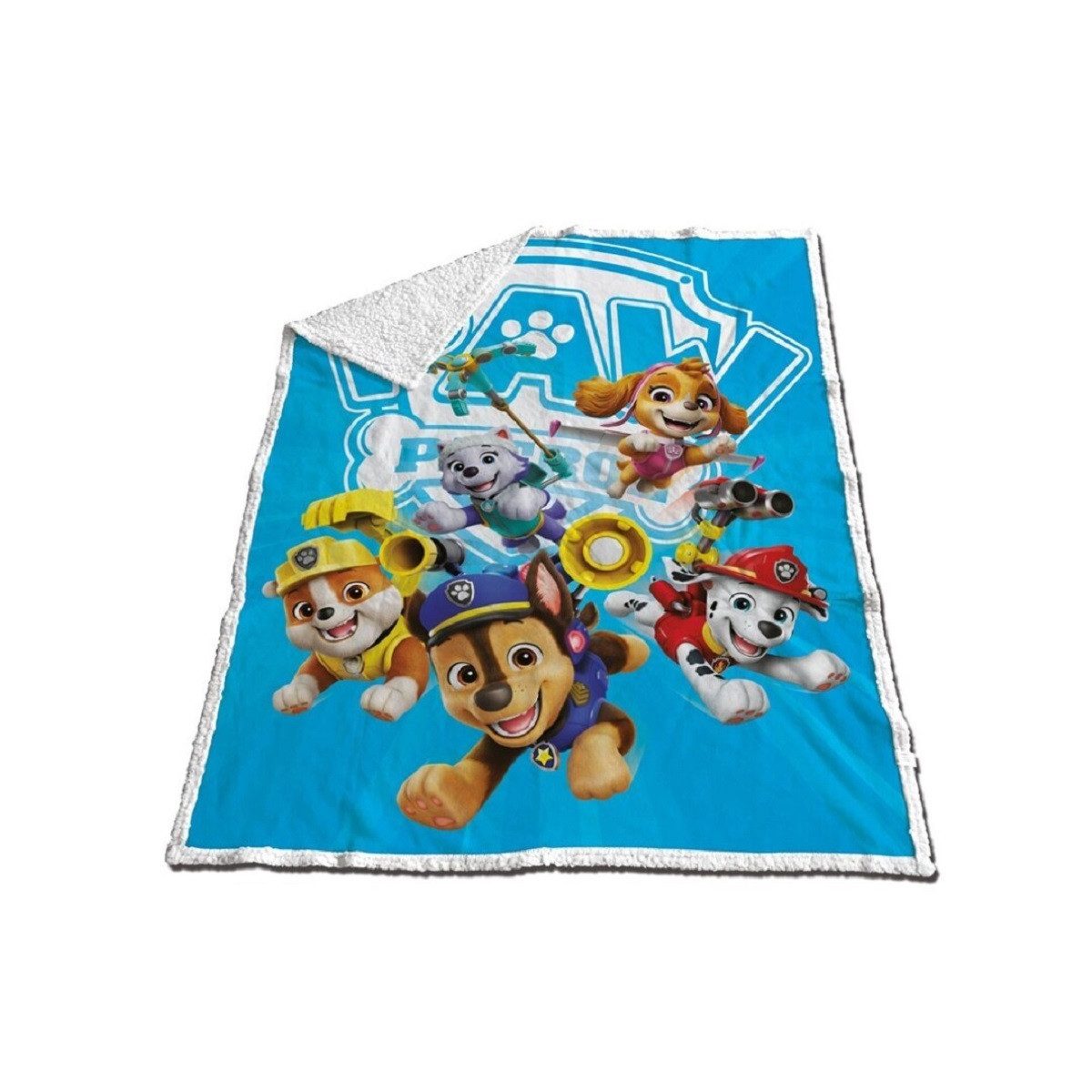 Wohndecke PAW Patrol Kuscheldecke – Flauschige Sherpa Decke 120x150 cm, Aymax sprl