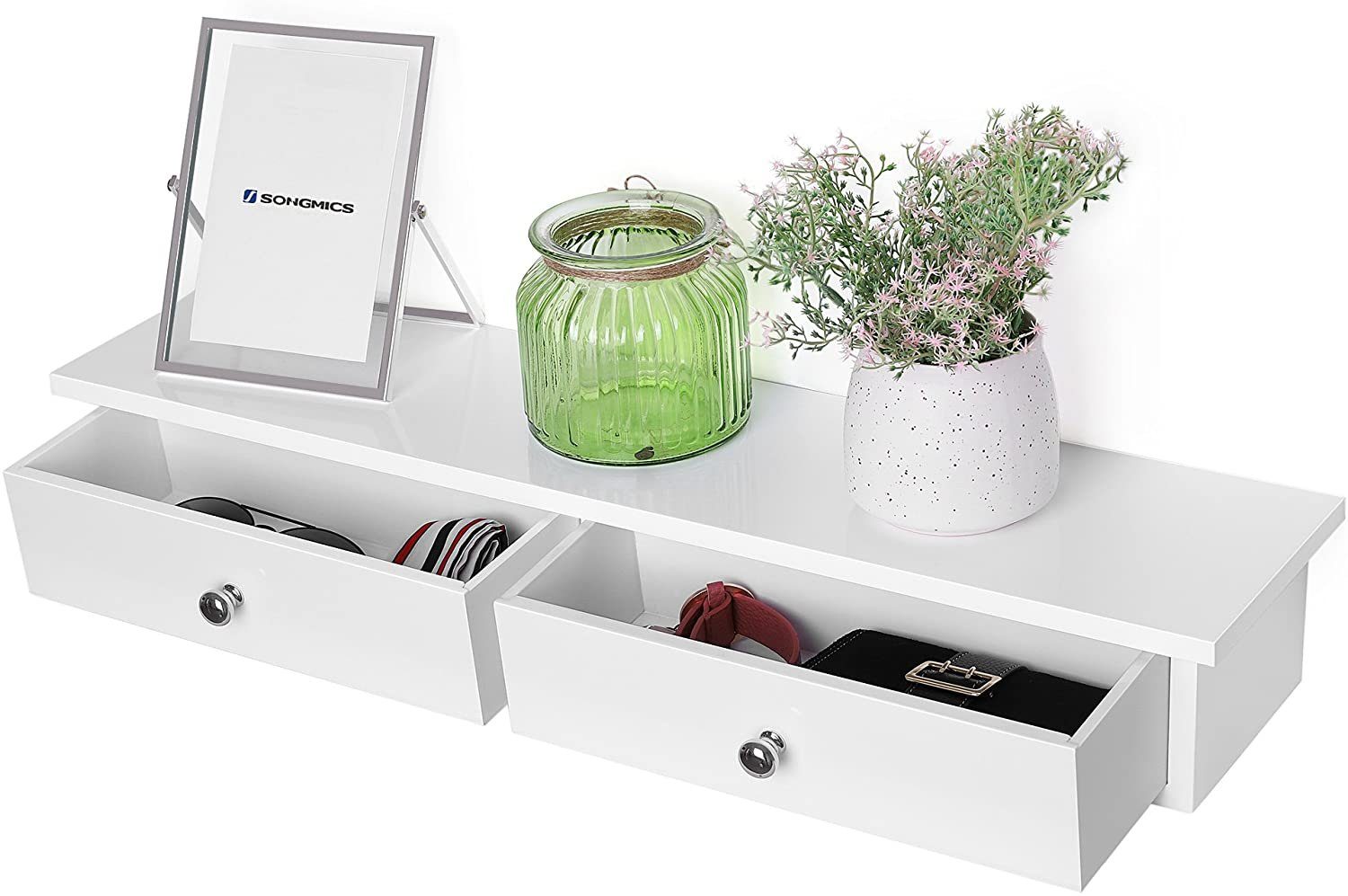 SONGMICS Wandregal, aus MDF-Platte, 65 x 15 x 10 cm (L x B x H)