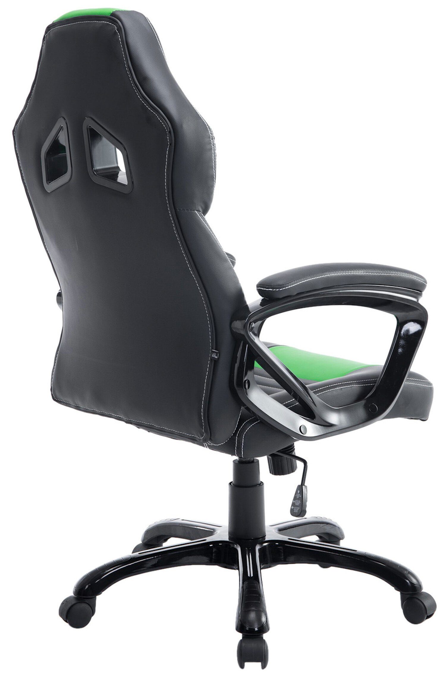 TPFLiving Bürostuhl Rückenlehne höhenverstellbar schwarz/grün Gestell: Peso Sitz: Bürostuhl XXL), Drehstuhl, drehbar Kunstleder Kunststoff (Schreibtischstuhl, Chefsessel, schwarz - - mit und 360° bequemer