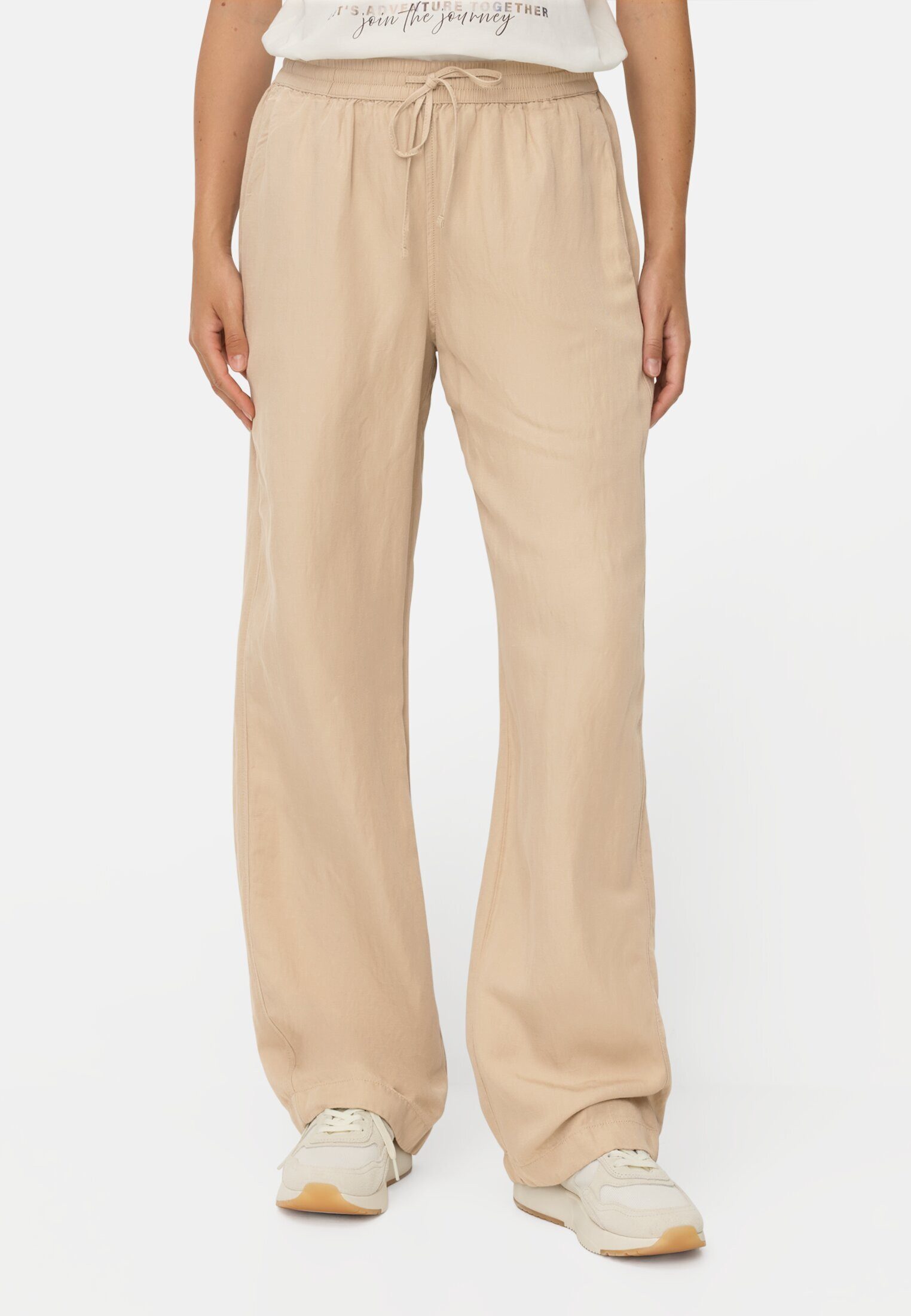 camel active Stoffhose mit weitem Bein (1-tlg)