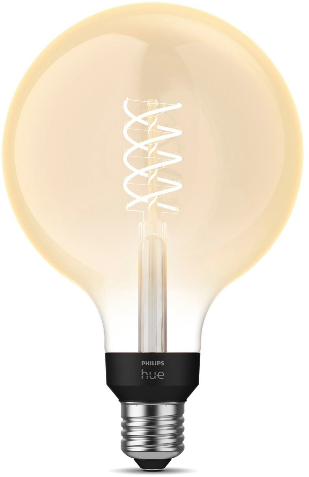 Philips Hue LED-Filament White E27 Filament Globe G125 550lm, E27, 1 St., Warmweiß