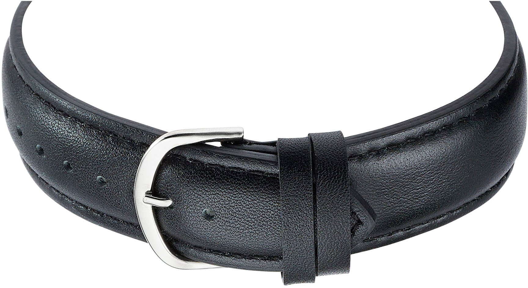 MASTER TIME Funkuhr Sprechende Funkuhr MTGA-10868-22L, Armbanduhr, Quarzuhr, Herrenuhr, Datum, Lederarmband