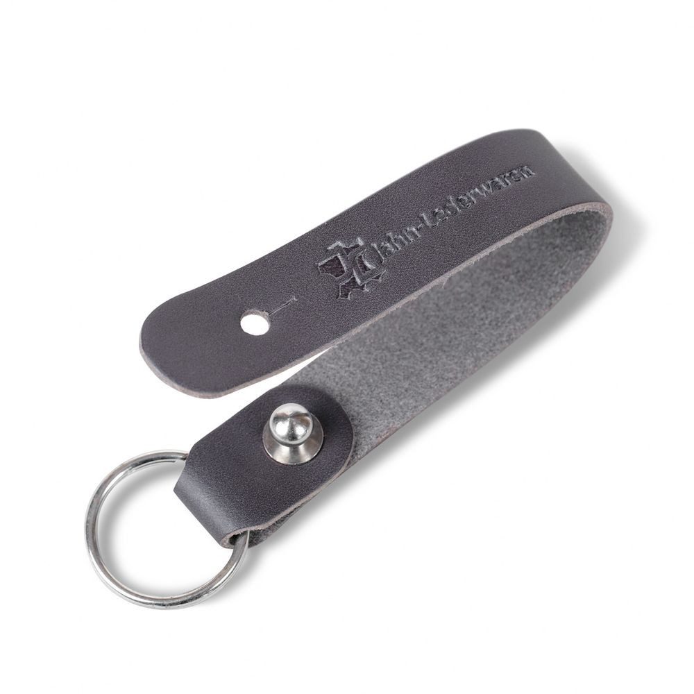 Jahn-Tasche Schlüsseltasche Schlüsselanhänger Personalisierbar, Büffel-Leder Grau, Jahn-Tasche 135