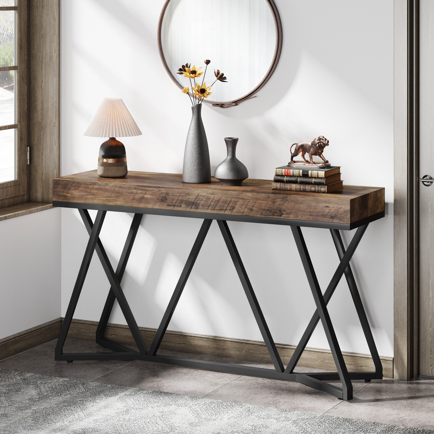 Tribesigns Konsolentisch 140cm Konsolentisch, Holz-Eingangstisch mit günstig online kaufen