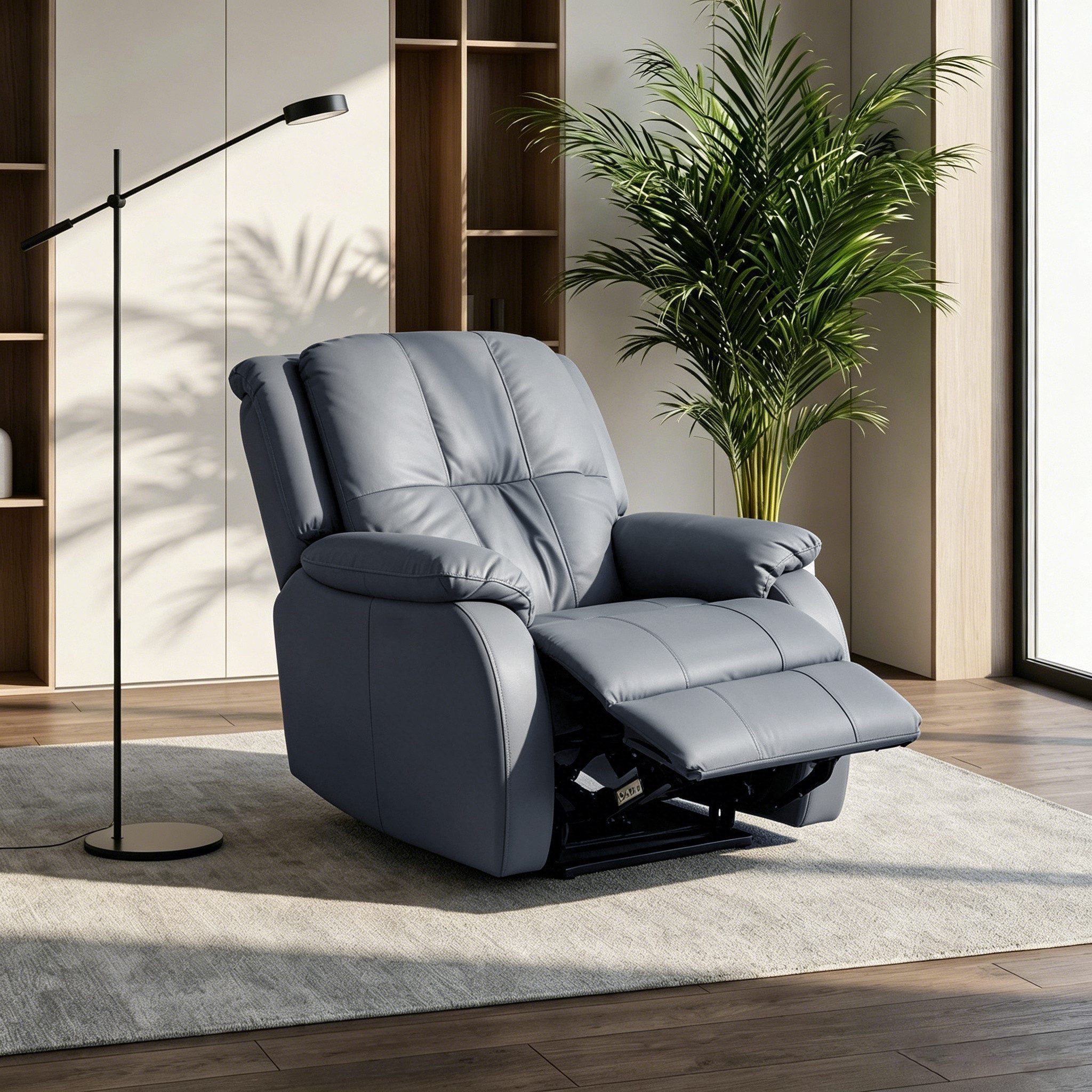 Happy Home Massagesessel Elektrischer Massagesessel mit Rücken- & Beinanhebung, 3D-Mechanismus