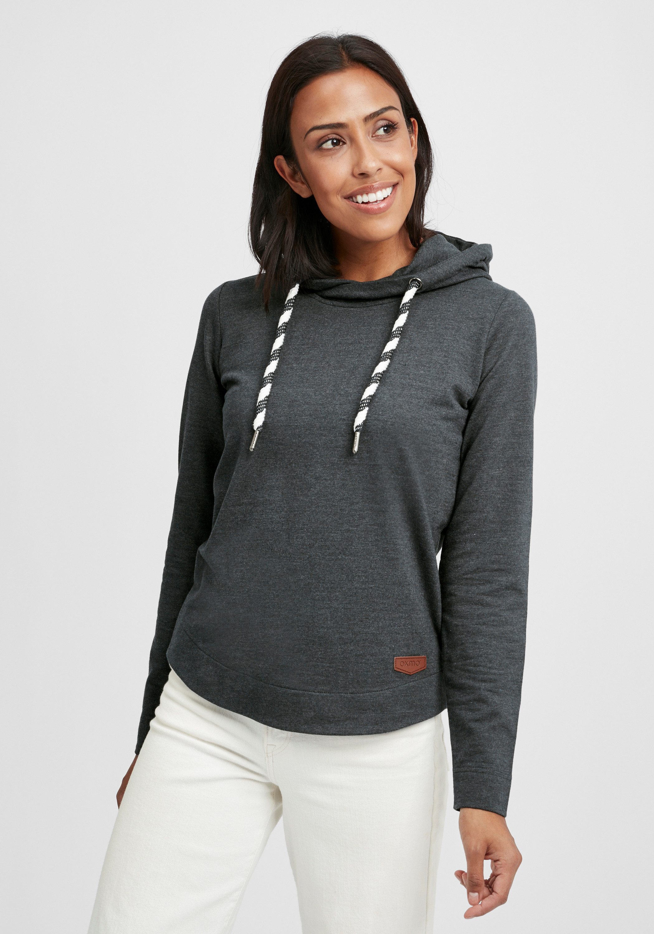 OXMO Hoodie OXWandy Kapuzenpullover mit abgerundetem günstig online kaufen
