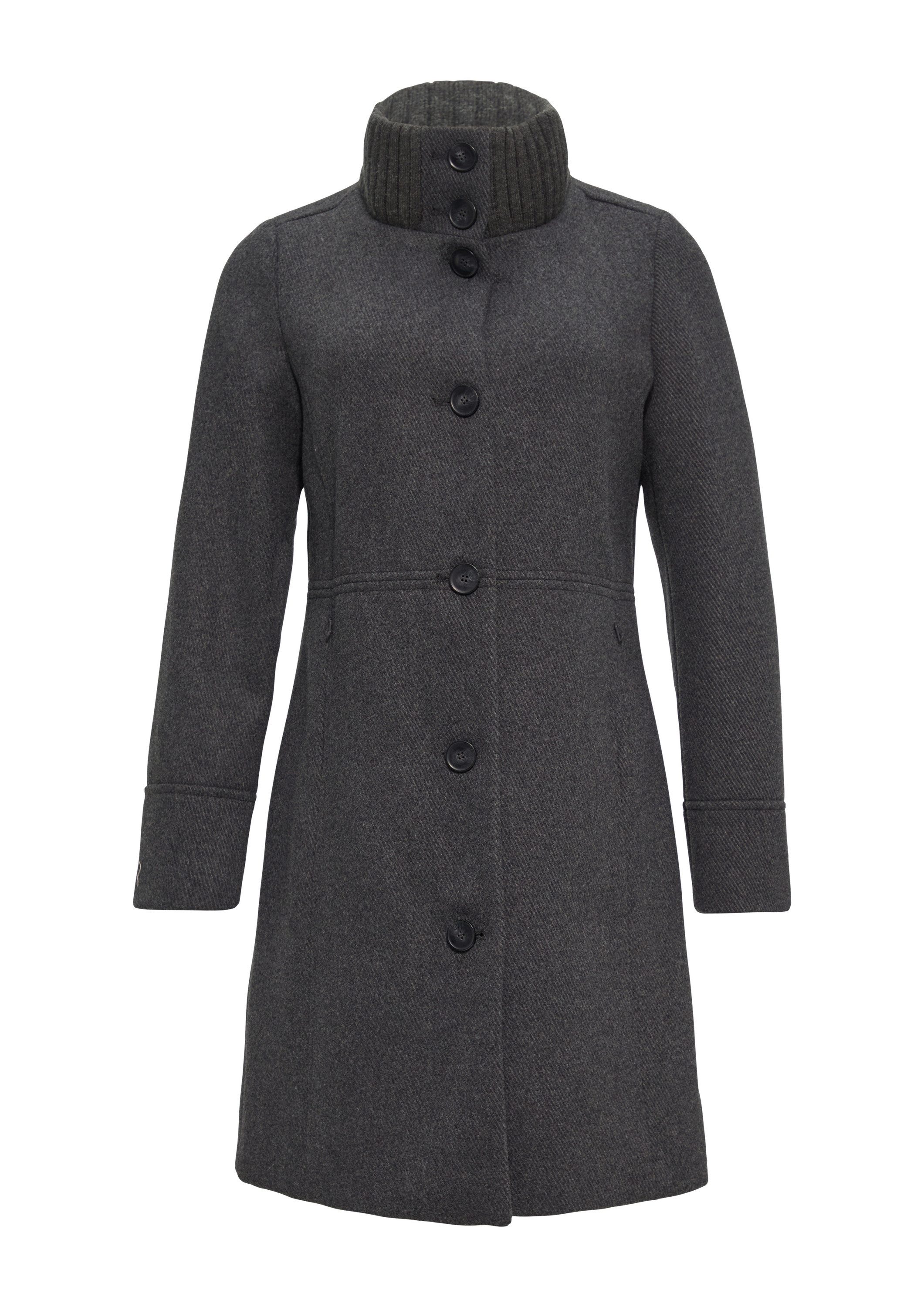 s.Oliver Funktionsmantel Outdoor-Mantel Twillmantel mit Strick-Stehkragen u günstig online kaufen