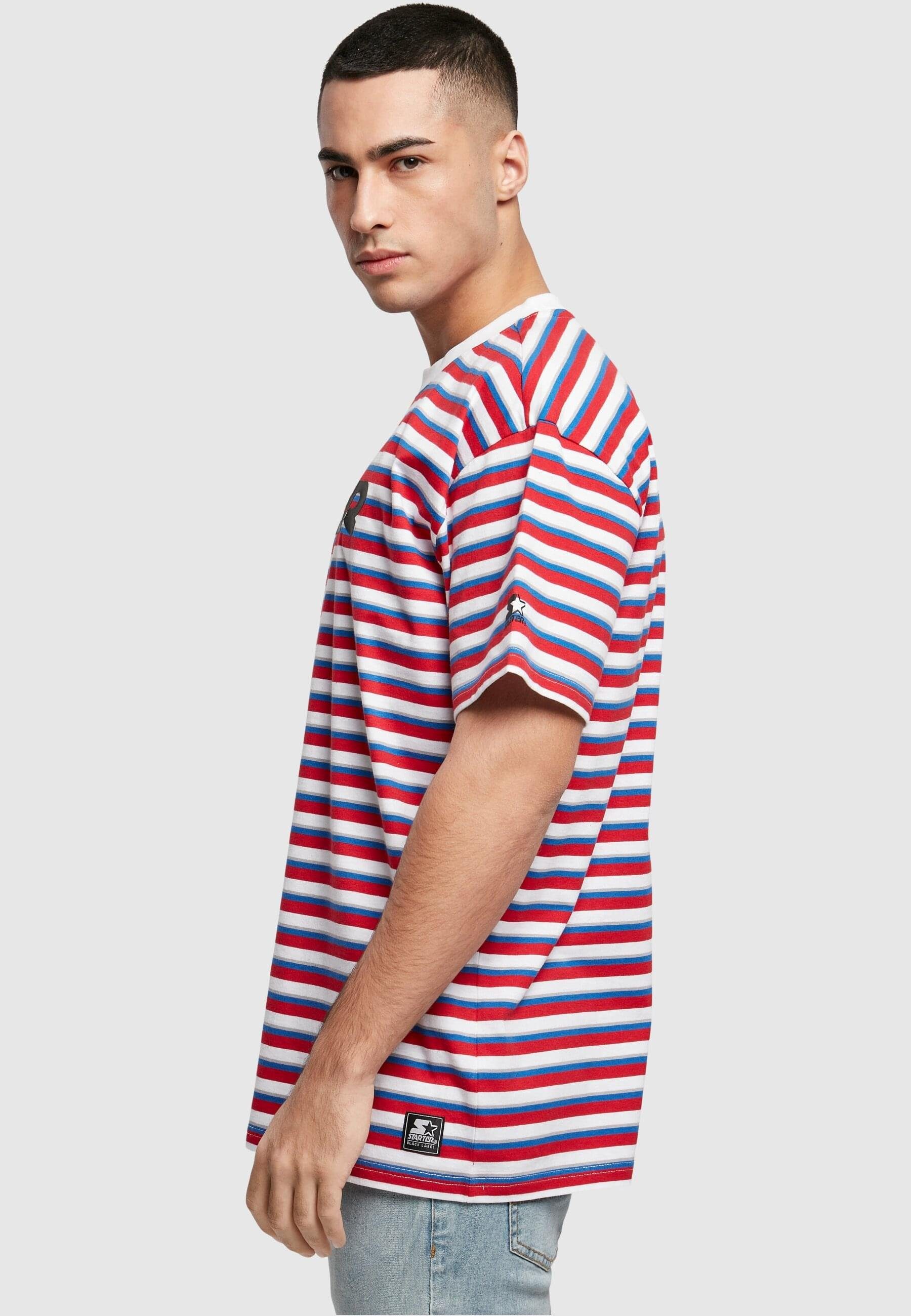 Starter T-Shirt Herren (1-tlg) Jersey Starter cityred/white/sportyblue/silvergrey Stripe