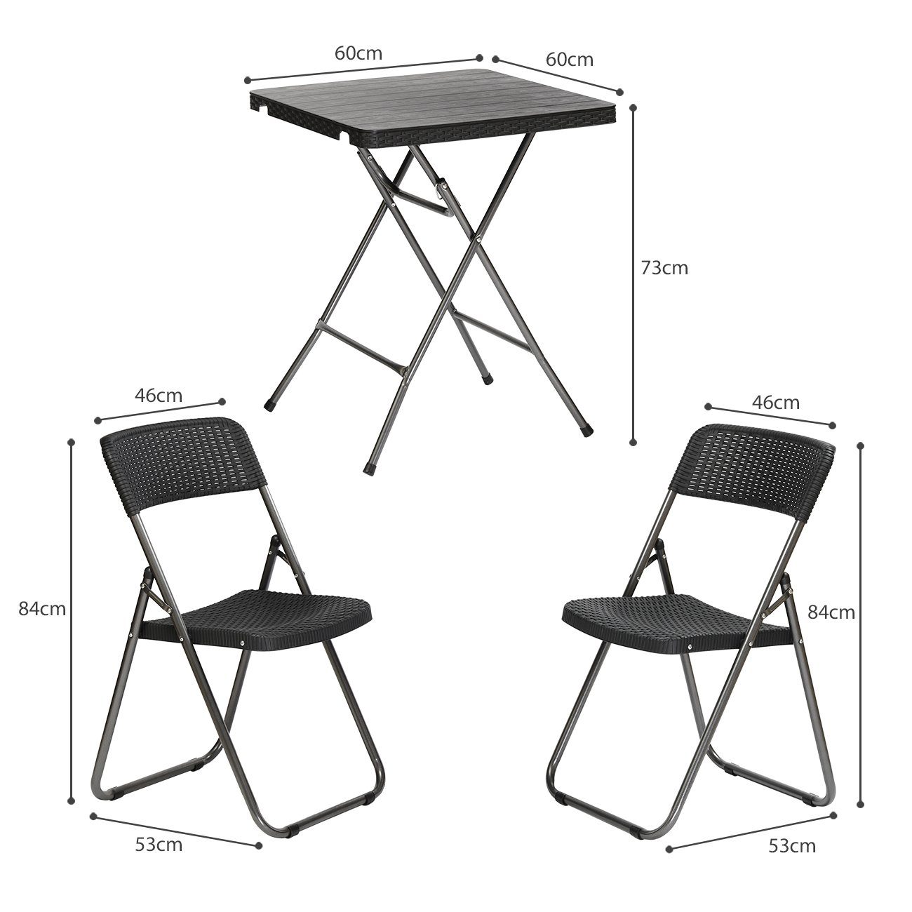 ᐅ Sekey Balkonset Balkonmöbel Set 2 Personen Platzsparend Balkonset aus