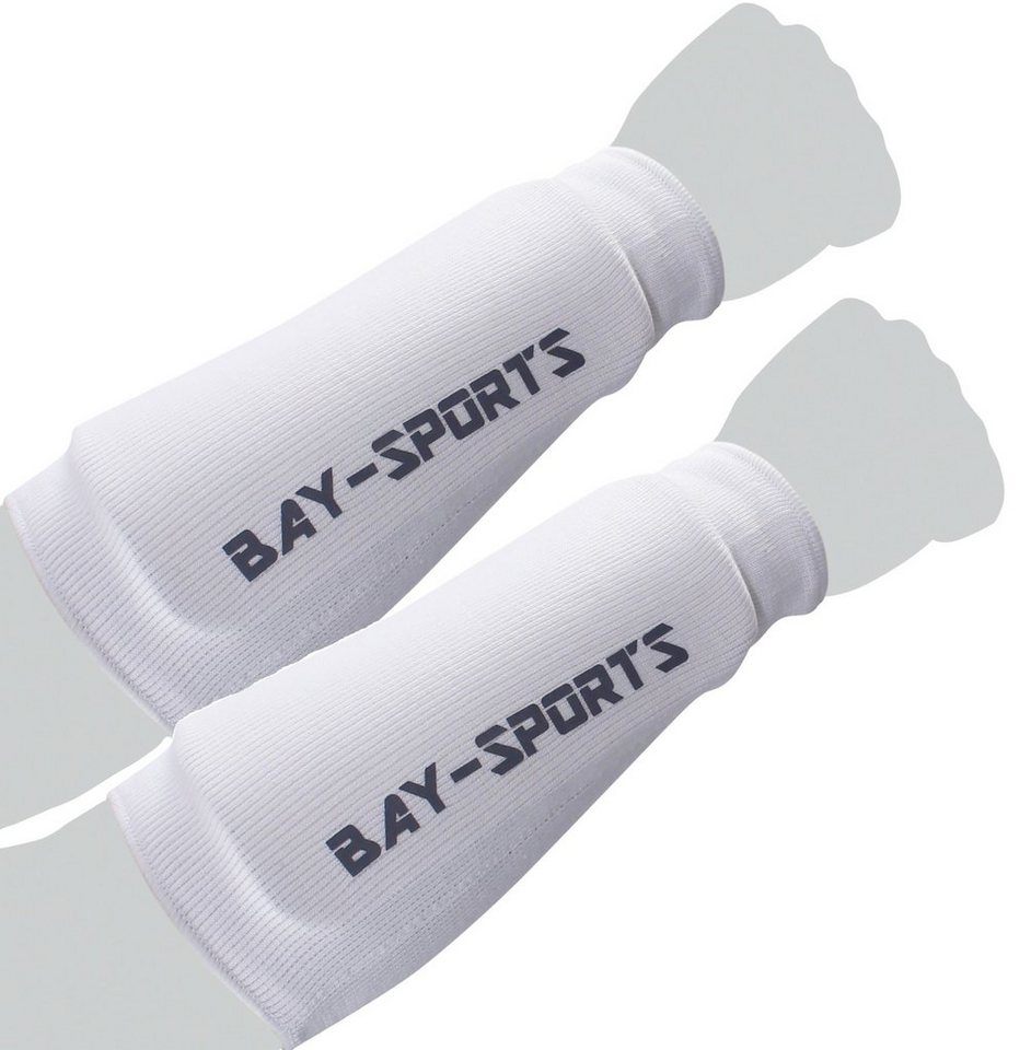 BAY-Sports Armschoner IUM Unterarmschoner Unterarmschützer Elastisch Kampfsport Ballsport (Paar), dauerelastisch Schaumstoffpolster Waschbar