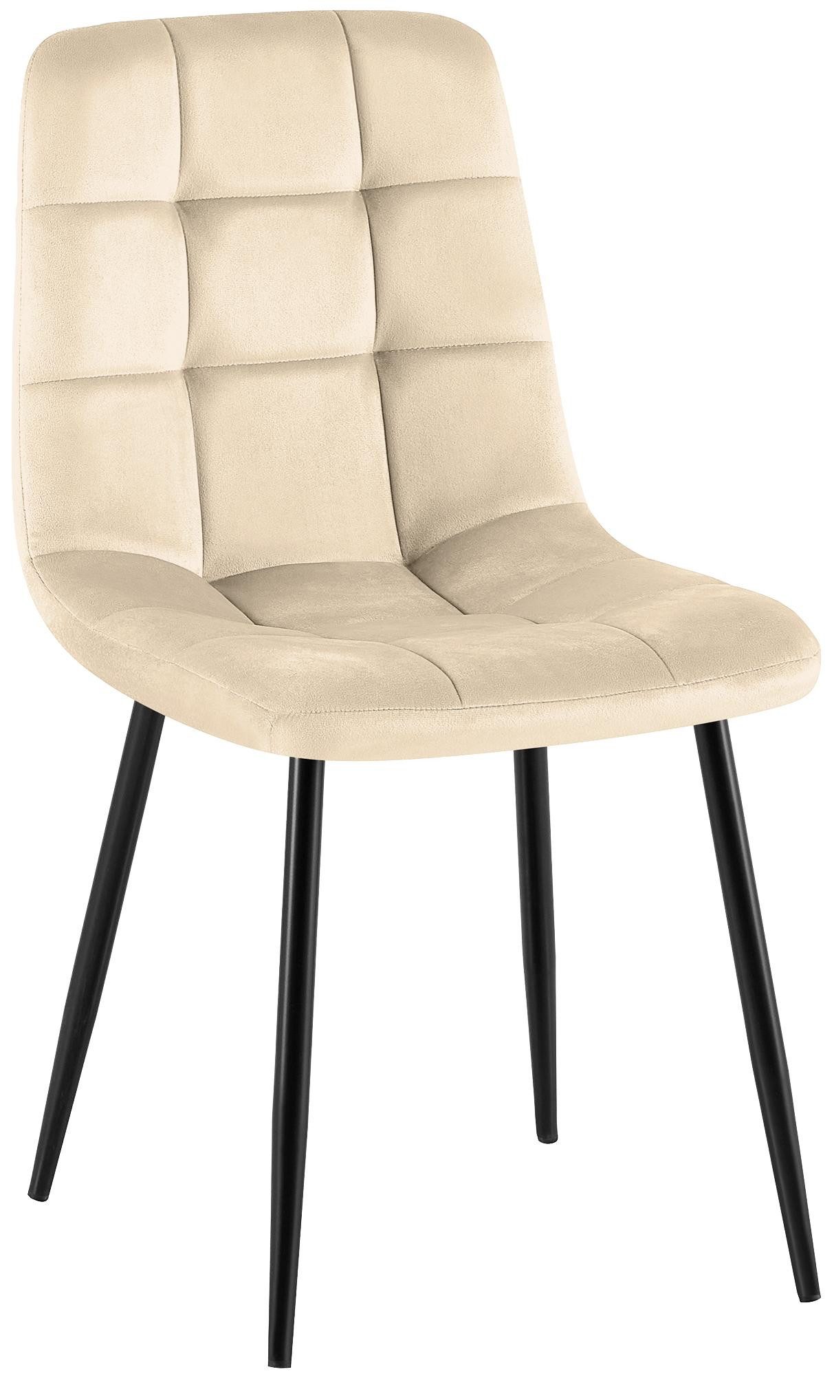 CLP Esszimmerstuhl Antibes (1er, 1 St), Sitzpolster mit Samtbezug, bis 150 kg