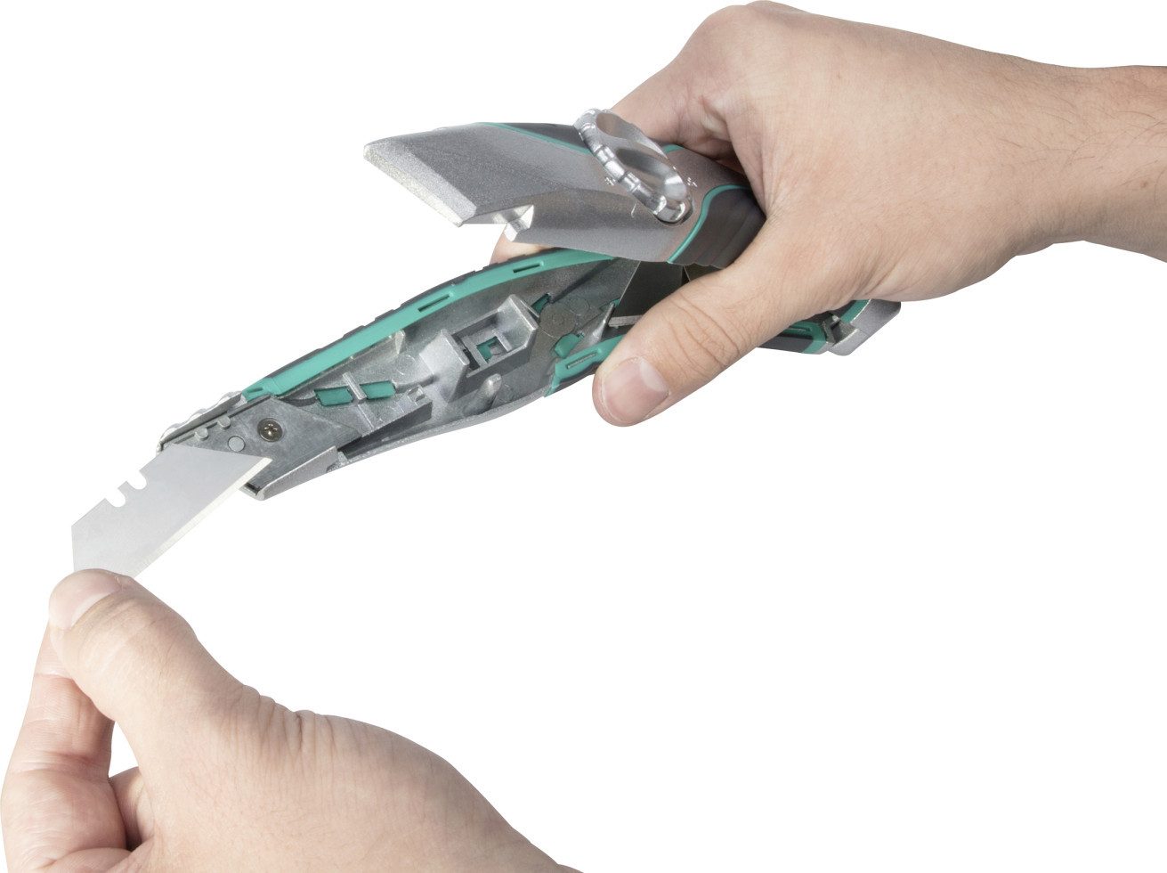 Wolfcraft Cuttermesser Wolfcraft Trapezklingenmesser inkl. Köcher Profi