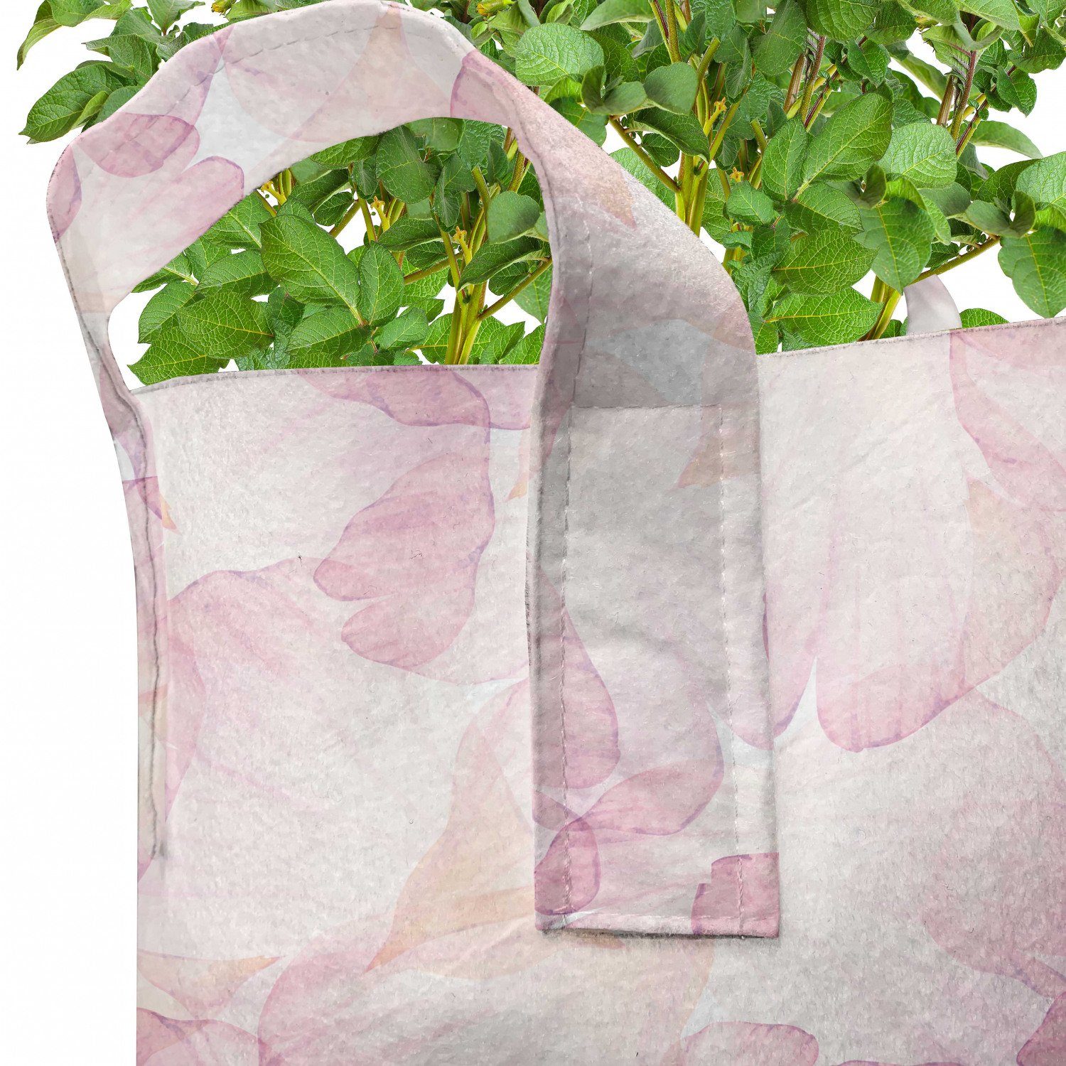 mit Abakuhaus Pastell Pflanzkübel Blassrosa Griffen hochleistungsfähig Blütenblätter für Stofftöpfe Pflanzen,