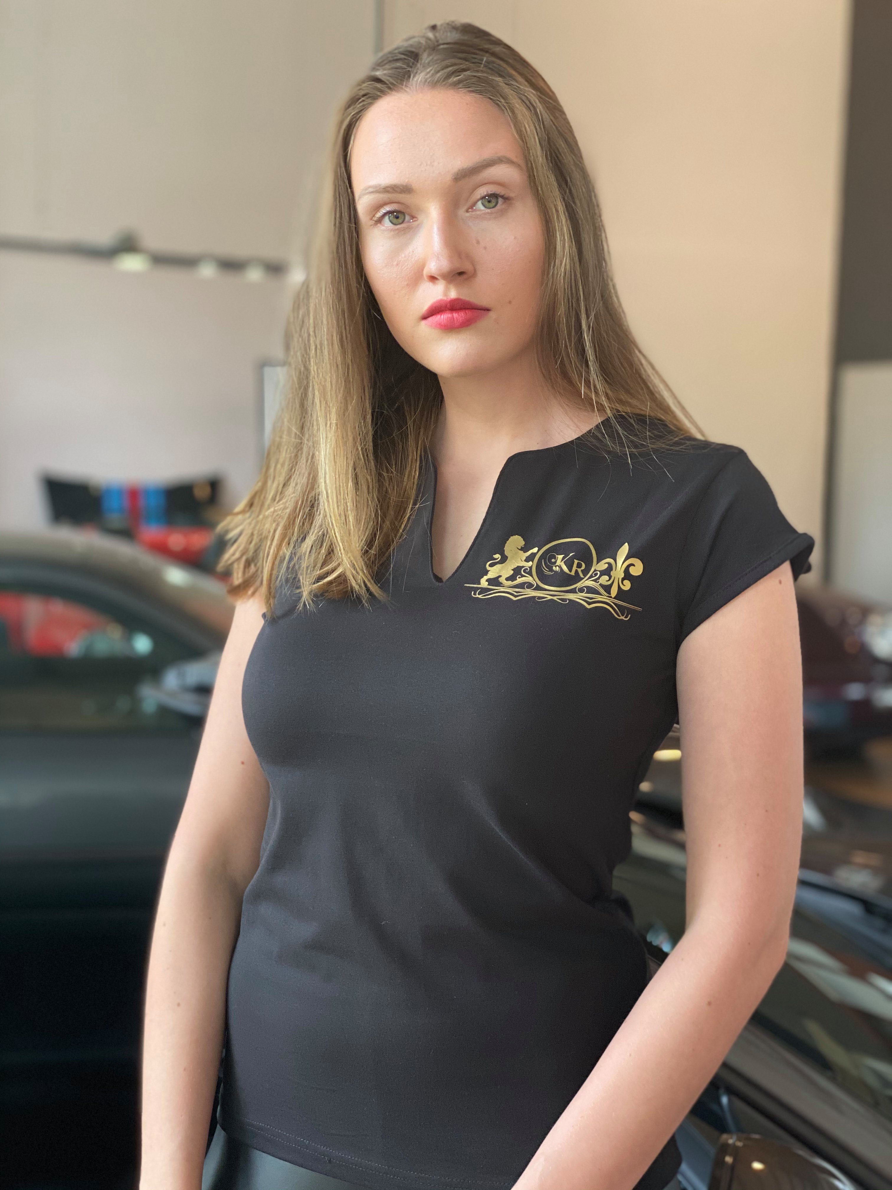 KR-Industries Kurzarmshirt Shirt Black Lilith (1 Packung - 1 Stück, 1 Stück, kein Set) unifarben mit Logo