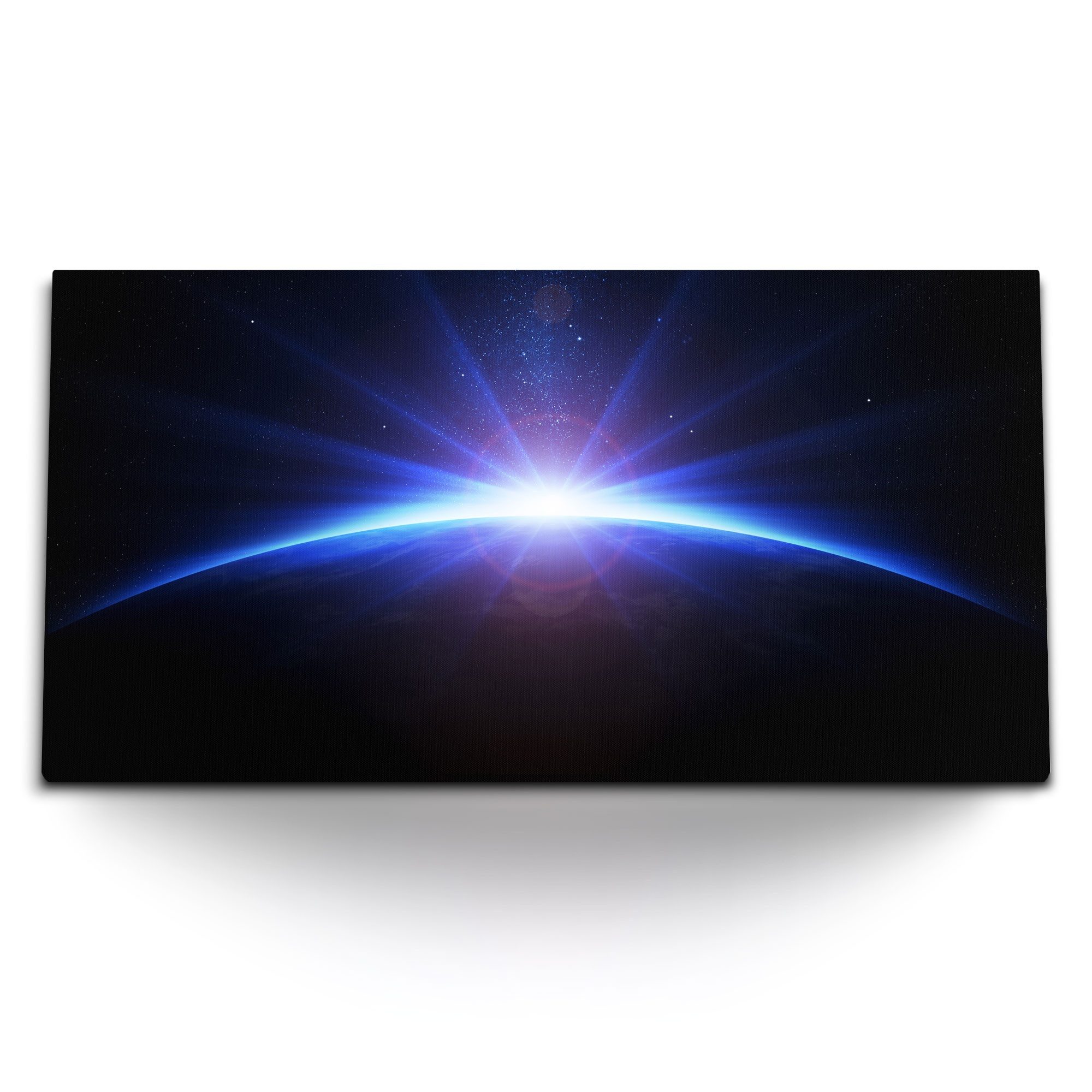 Leinwandbild Kunstdruck Bilder 120x60cm Sonnenaufgang Planet Erde Weltall Kosmos St