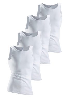 Clipper Unterhemd (4-St) aus Doppelripp, Tanktop, Unterziehshirt