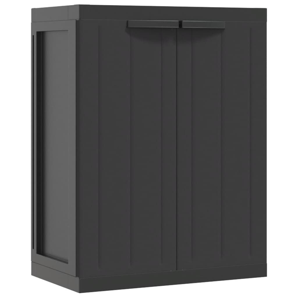 vidaXL Garten-Geräteschrank 65 x 37 x 85 cm Gartenschrank Geräteschrank Schwarz 65x37x85 cm Kunsts