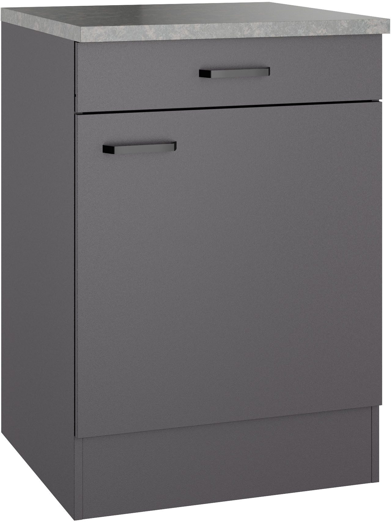 OPTIFIT Unterschrank OPTImulti Breite 60 cm, Tiefe 60 cm, mit 1 Tür, 1 Schubkasten, 1 Einlegeboden