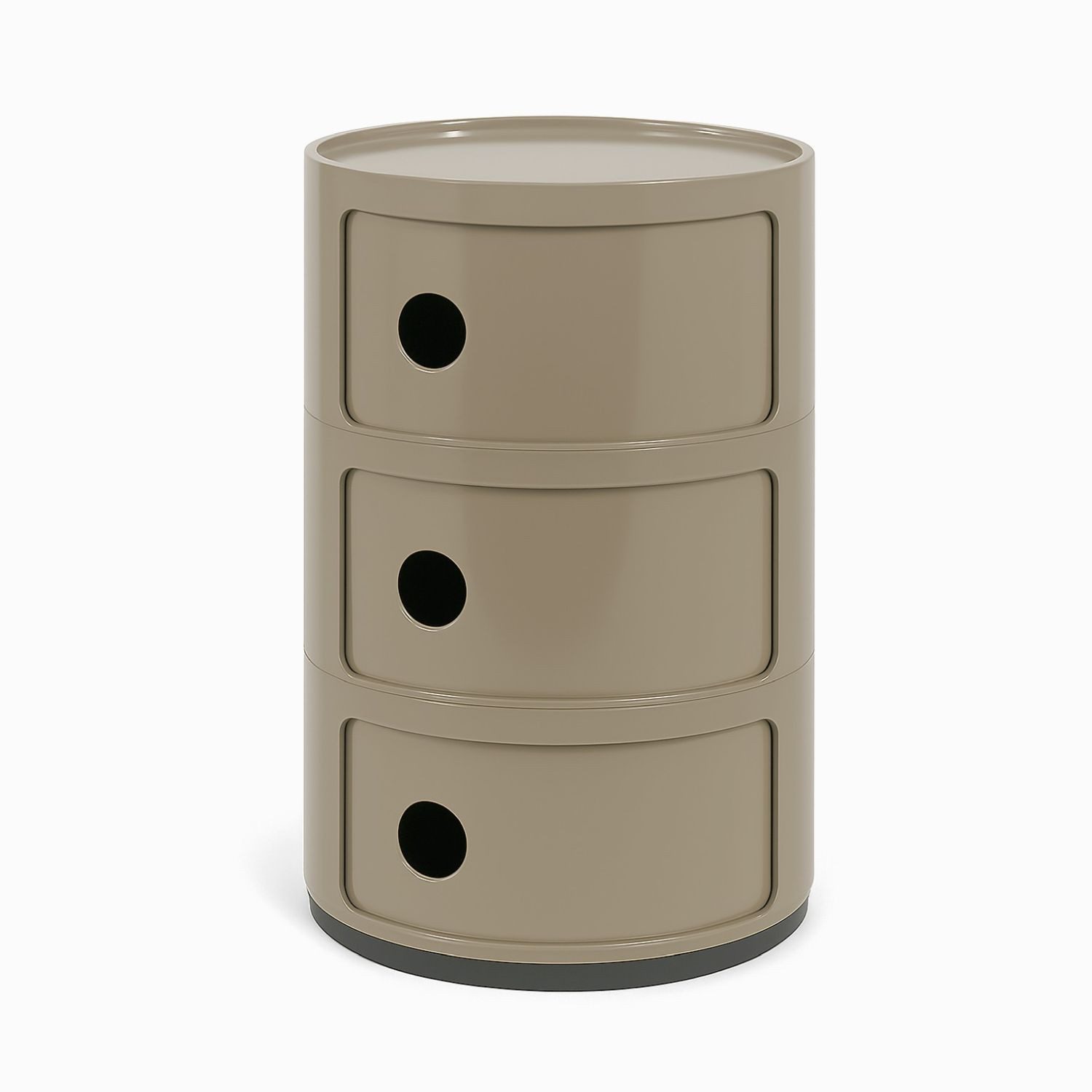 Kartell Container Componibili mit drei Fächern Taupe