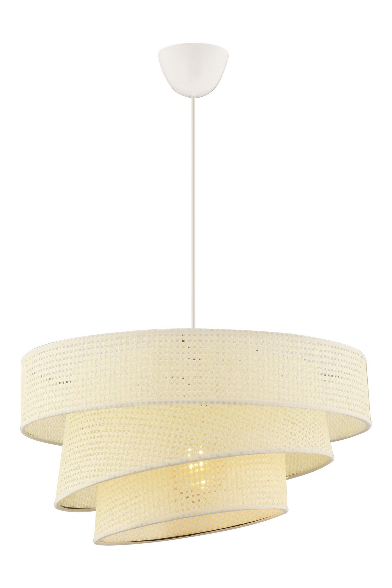 Opviq Pendelleuchte, ohne Leuchtmittel, Textilschirm in Rattanoptik