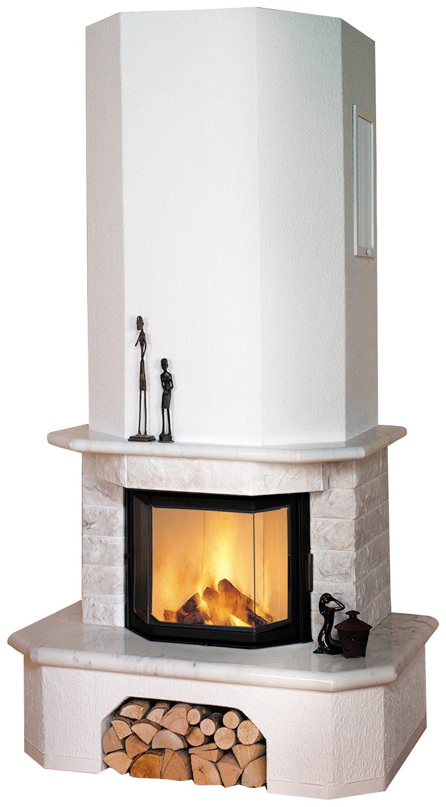 HARK Kaminbausätze »Aspen echter Mamor natur-weiß«, 8 kW, Zeitbrand, Aufbau günstig online kaufen