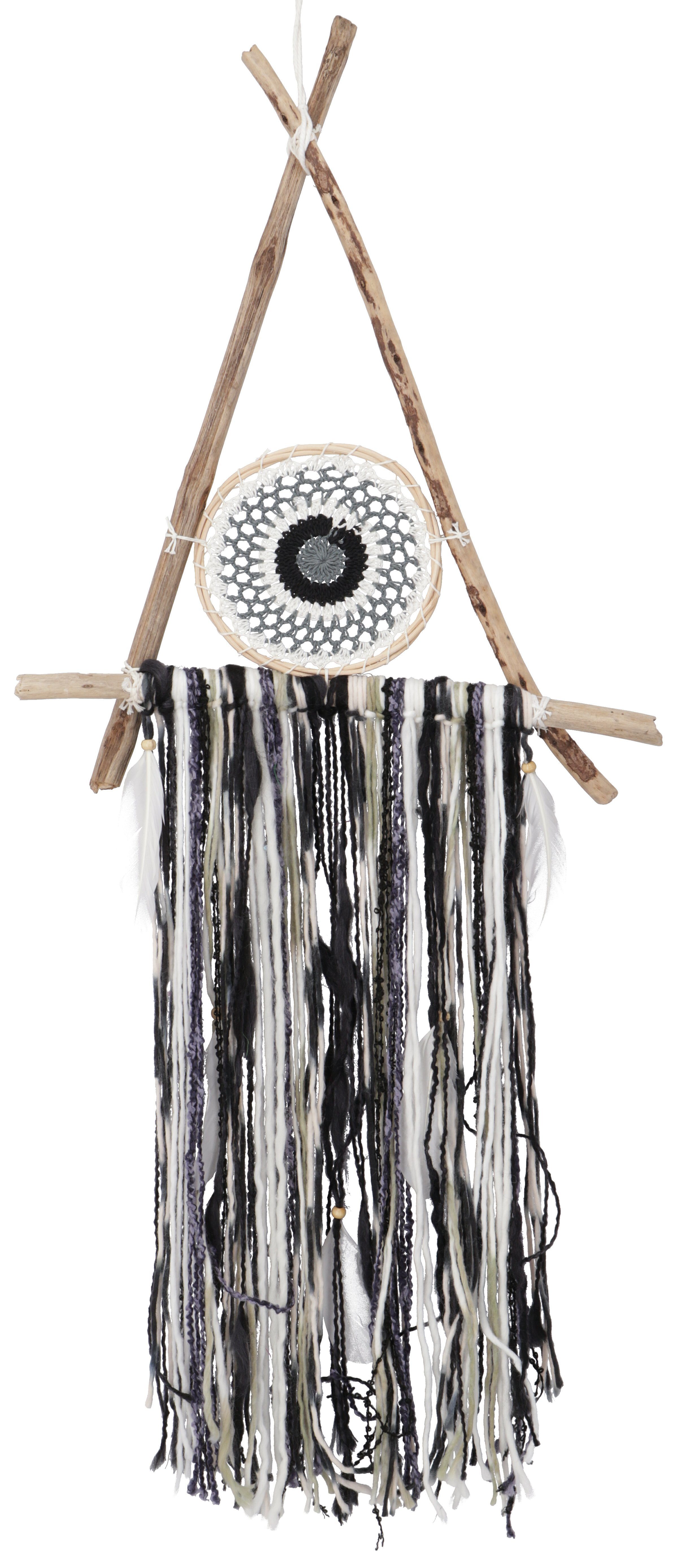 Dekoobjekt Traumfänger Boho Dreieck - natur