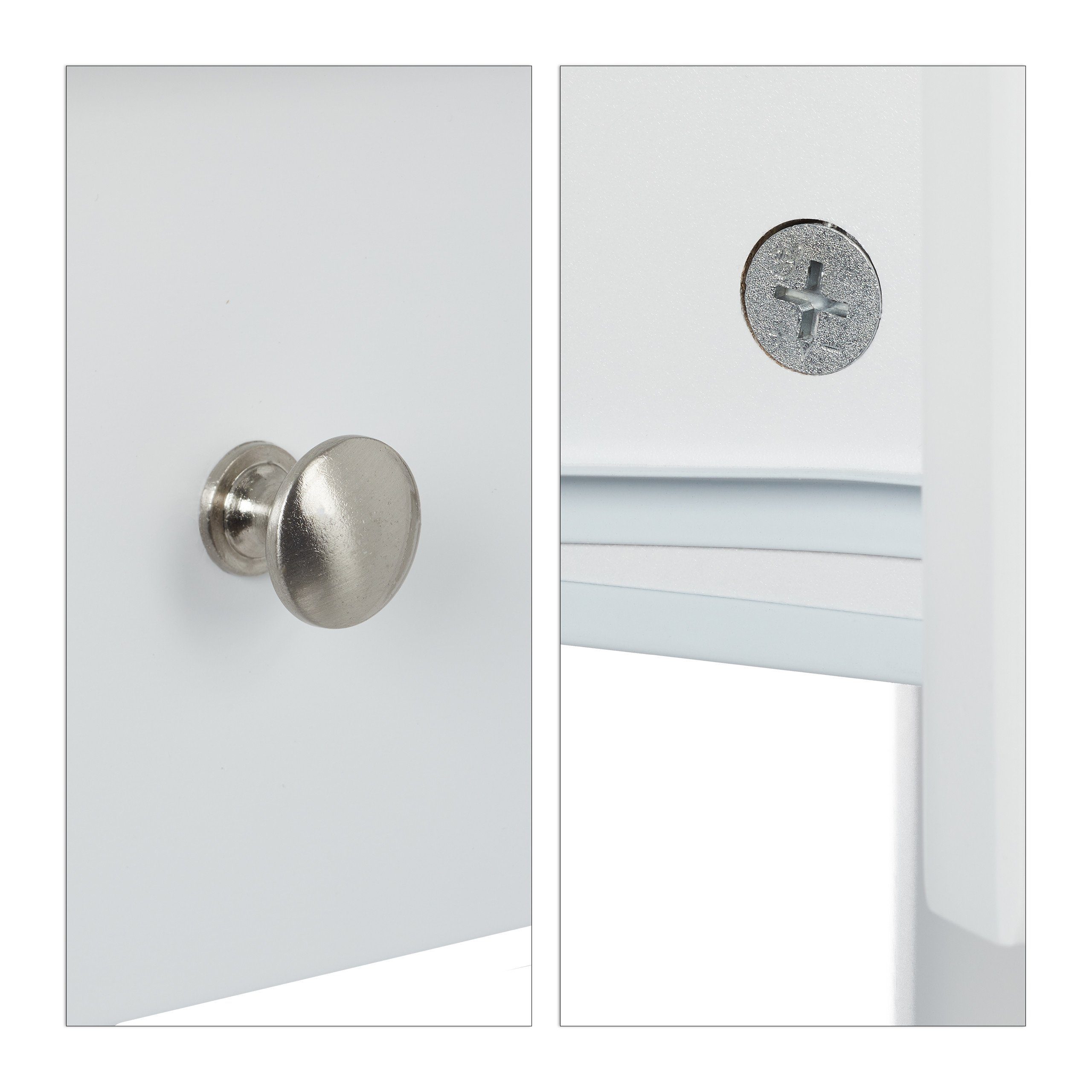 relaxdays Eckschreibtisch Weißer Eckschreibtisch