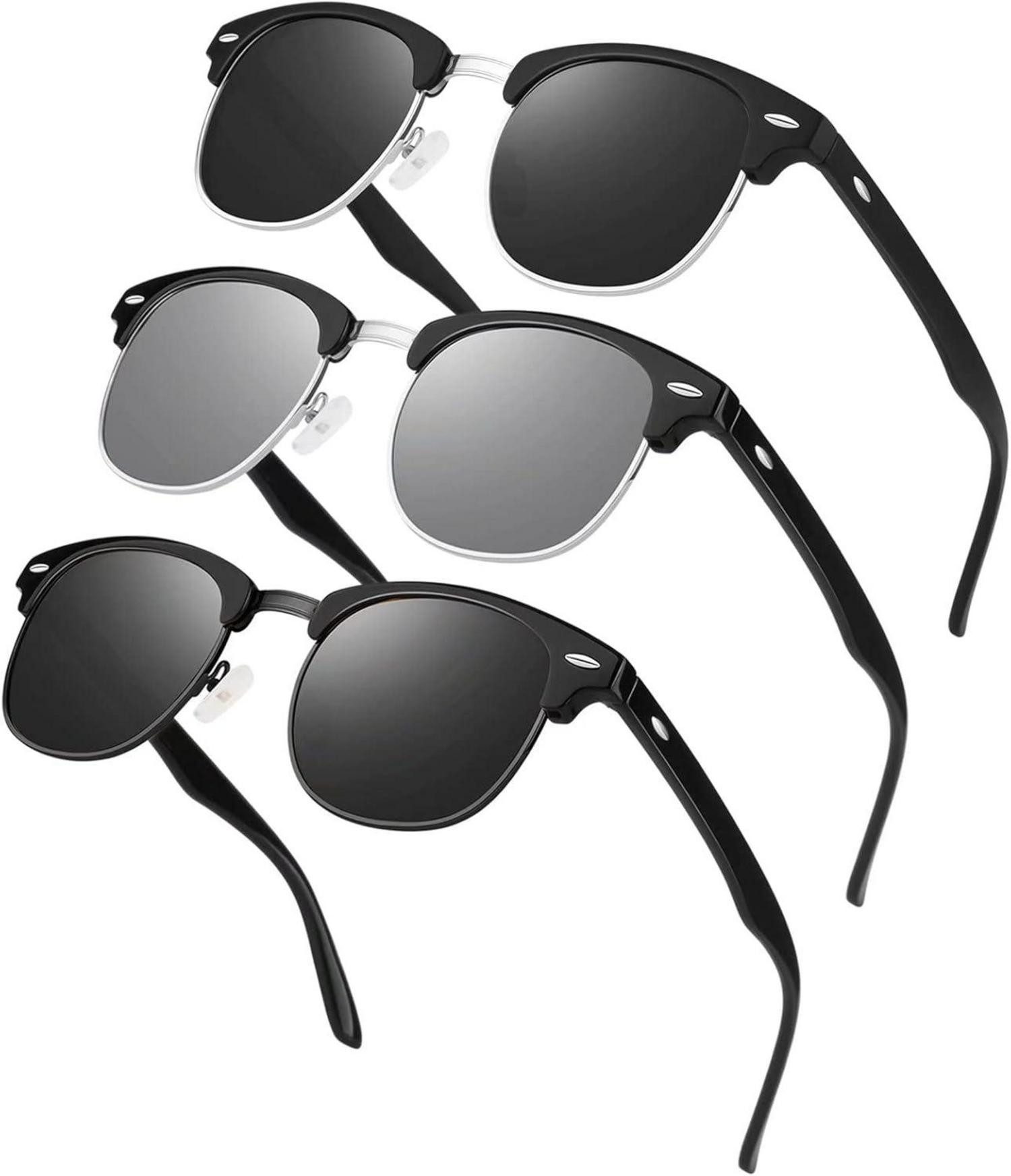 Retrosonnenbrille Polarisierte Retro Sonnenbrille Herren Damen UV400 Reise Angeln 3