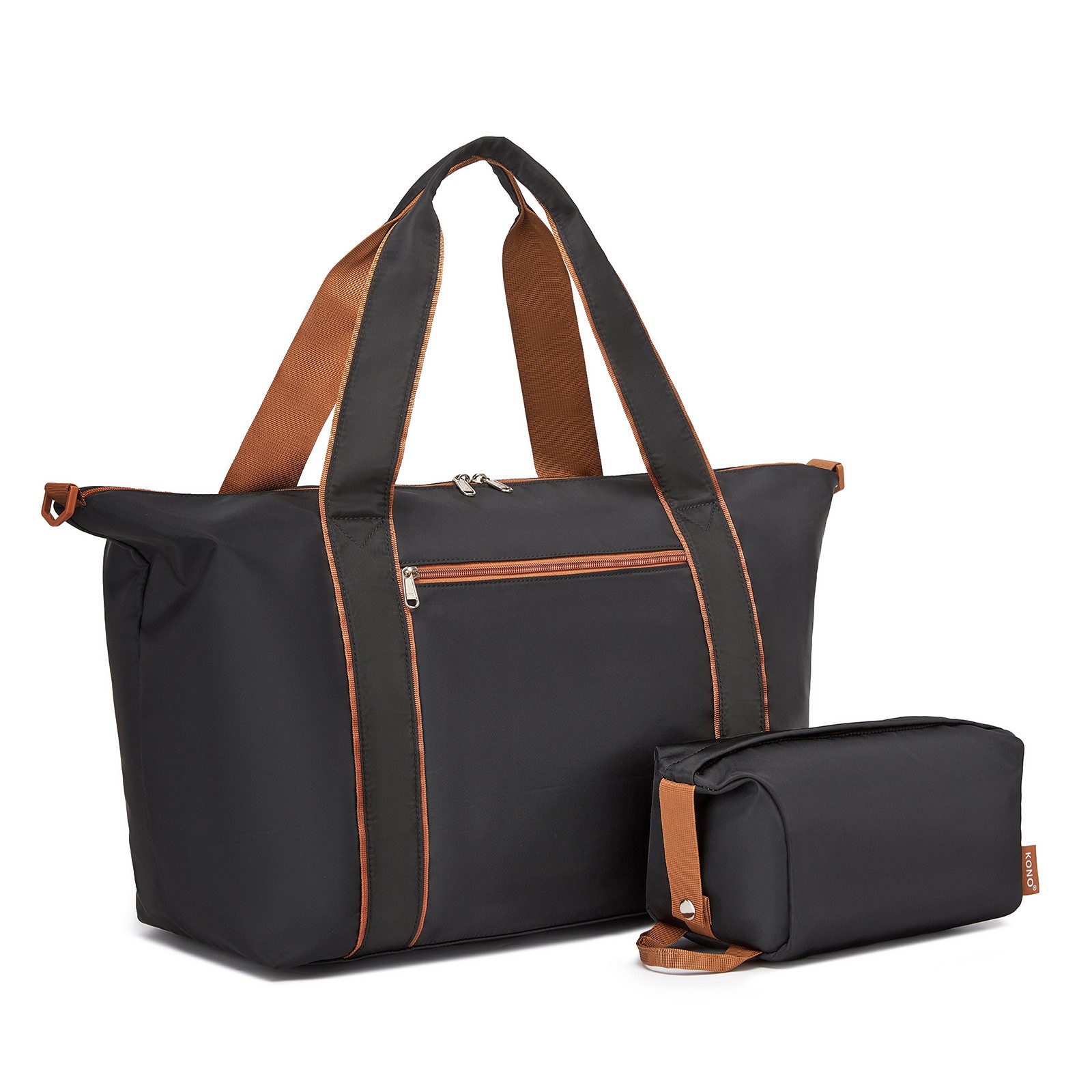 Reisetasche Set mit Kosmetiktasche, 45×36×20cm Polyester Twill Handgepäck