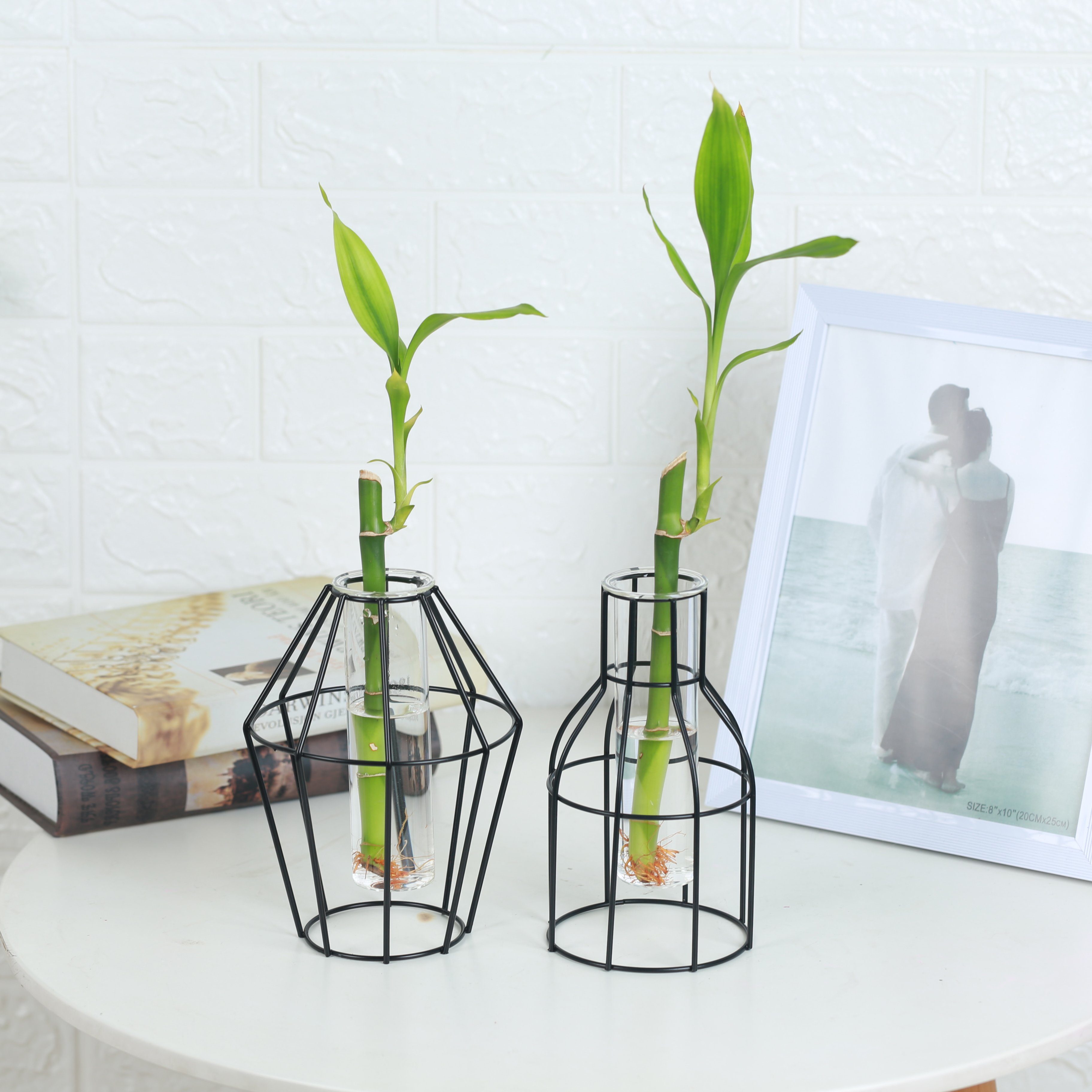 Flanacom Dekovase Designer Deko-Vase Metall - Moderne Tisch-Deko (2-tlg), G günstig online kaufen