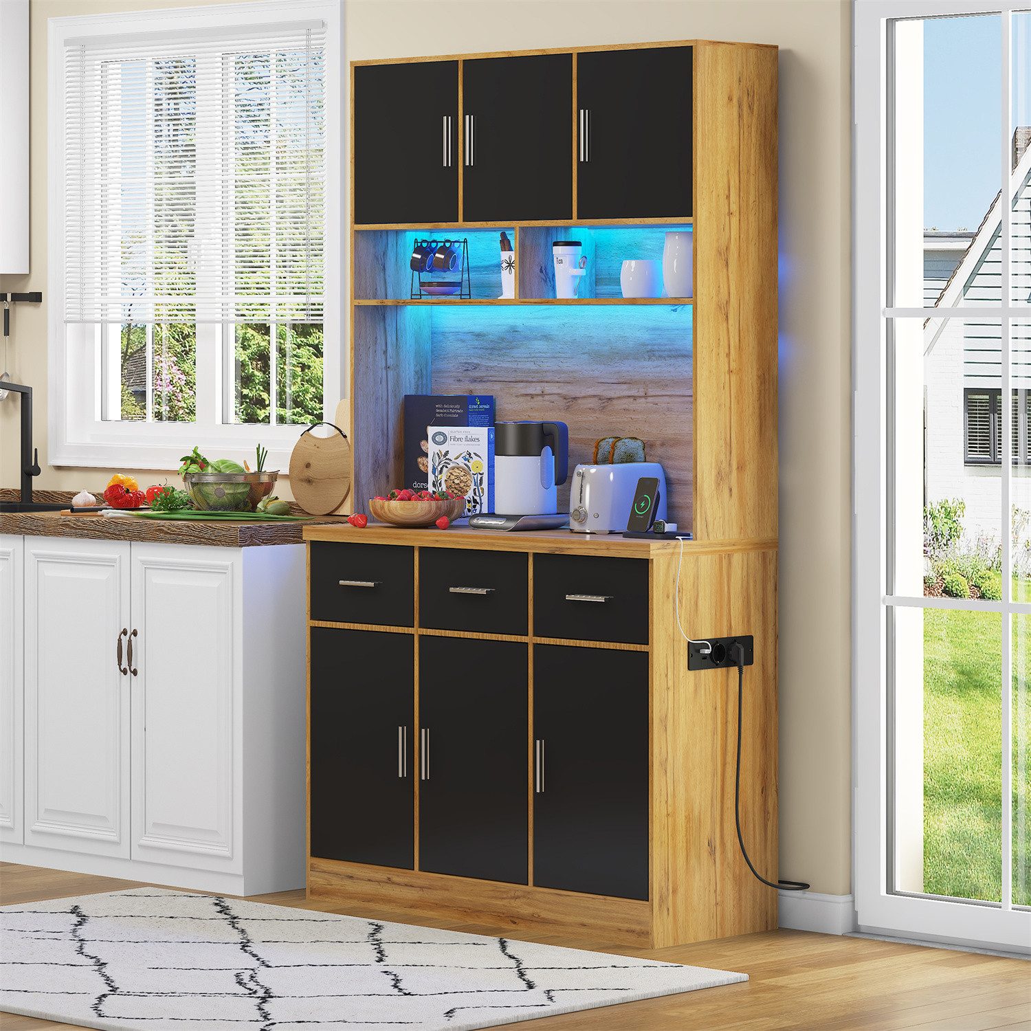 autolock Hochschrank Hochschrank mit LED-Beleuchtung,Buffet für günstig online kaufen