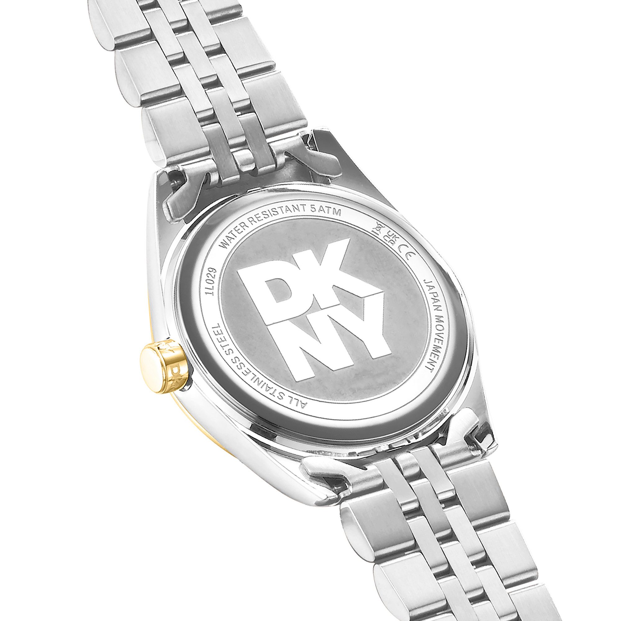 DKNY Quarzuhr Nolita Midi DK1L029M0085, Armbanduhr, Damenuhr, Edelstahlarmband, analog