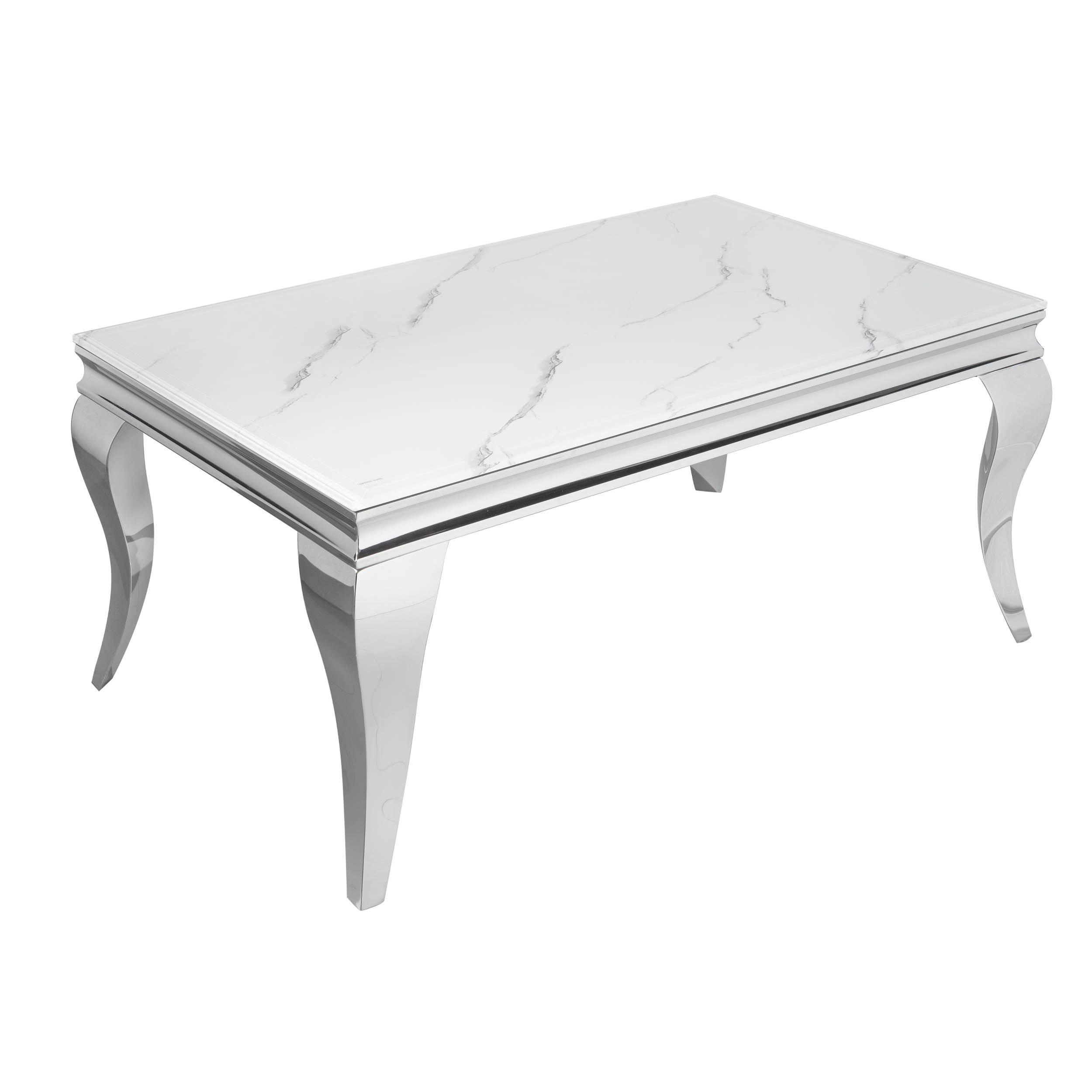 riess-ambiente Couchtisch MODERN BAROCK 100cm grau / weiß, Wohnzimmer · Mar günstig online kaufen