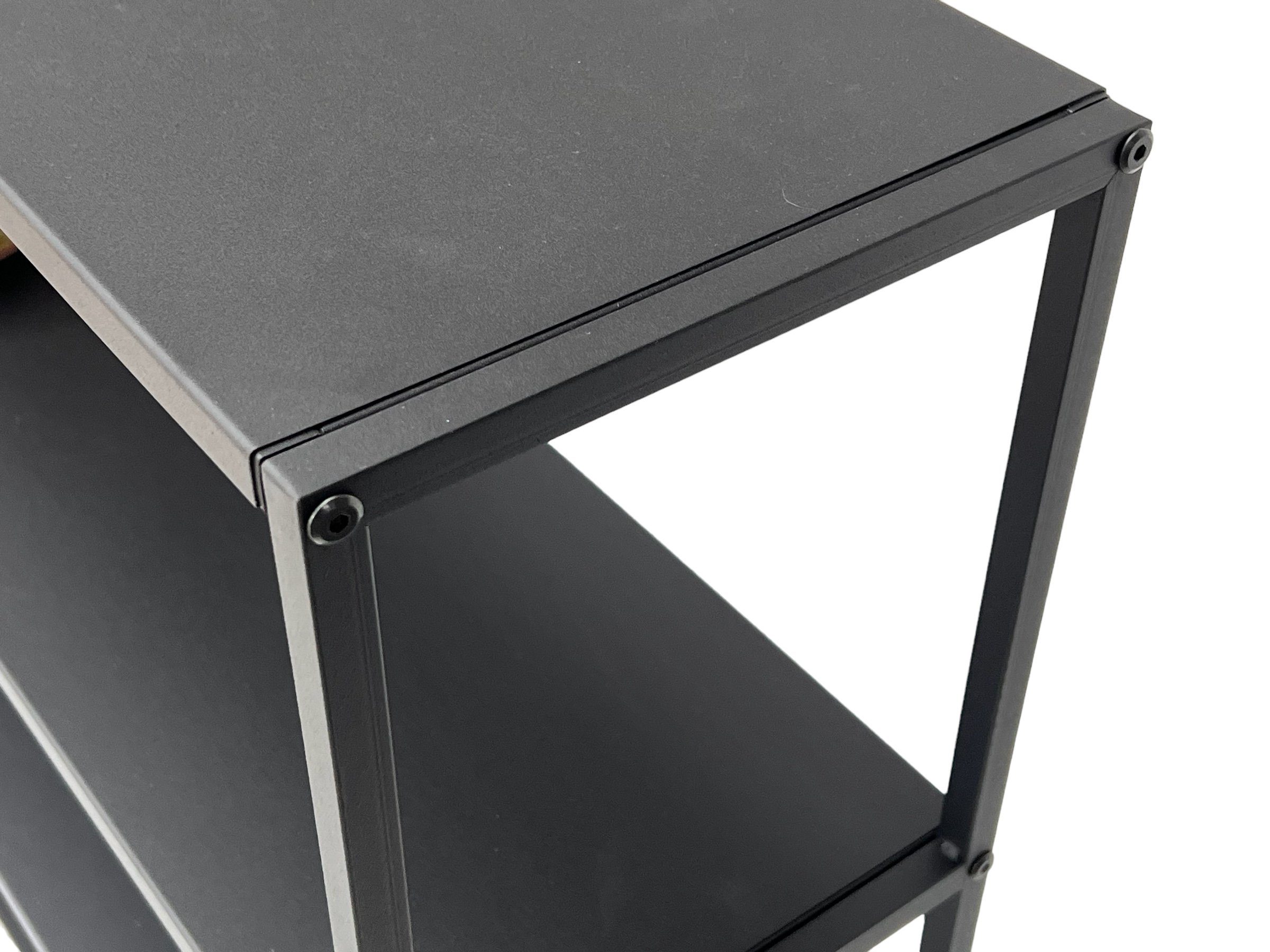 DanDiBo Ablageregal Konsolentisch Metall Schwarz Schmal 3 Ebenen Modern 140x70x25 cm Regal – Bild 5 von 5