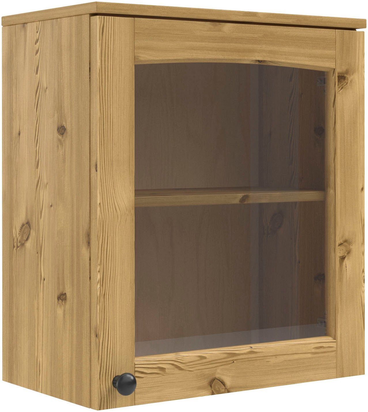 KOCHSTATION Hängeschrank KS-Osby (1-St) Kiefer massiv, Breite 50 cm, Tür mit Glaseinsatz