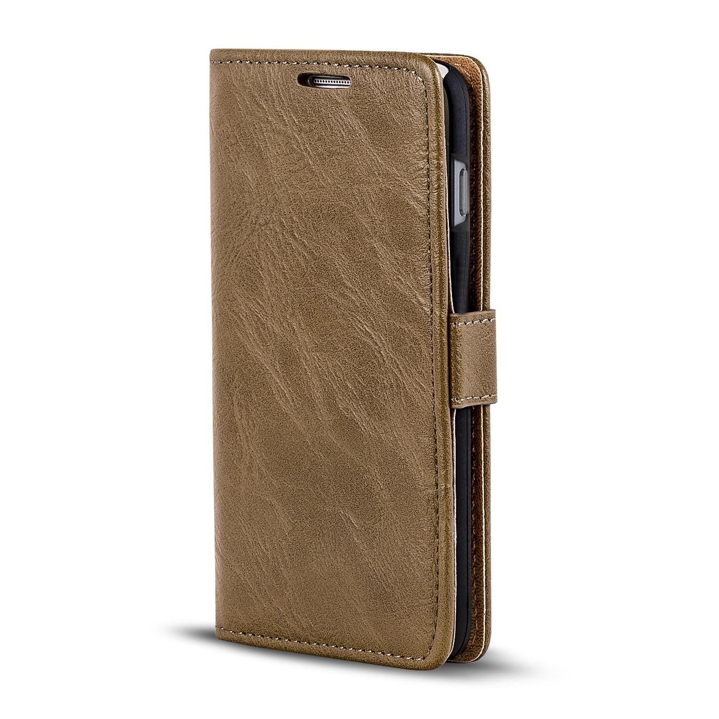 CoolGadget Handyhülle Retro Klapp Tasche Book Cover für iPhone Xs Max 6,5 Zoll, Schutzhülle Wallet Case Kartenfach Hülle für iPhone Xs Max