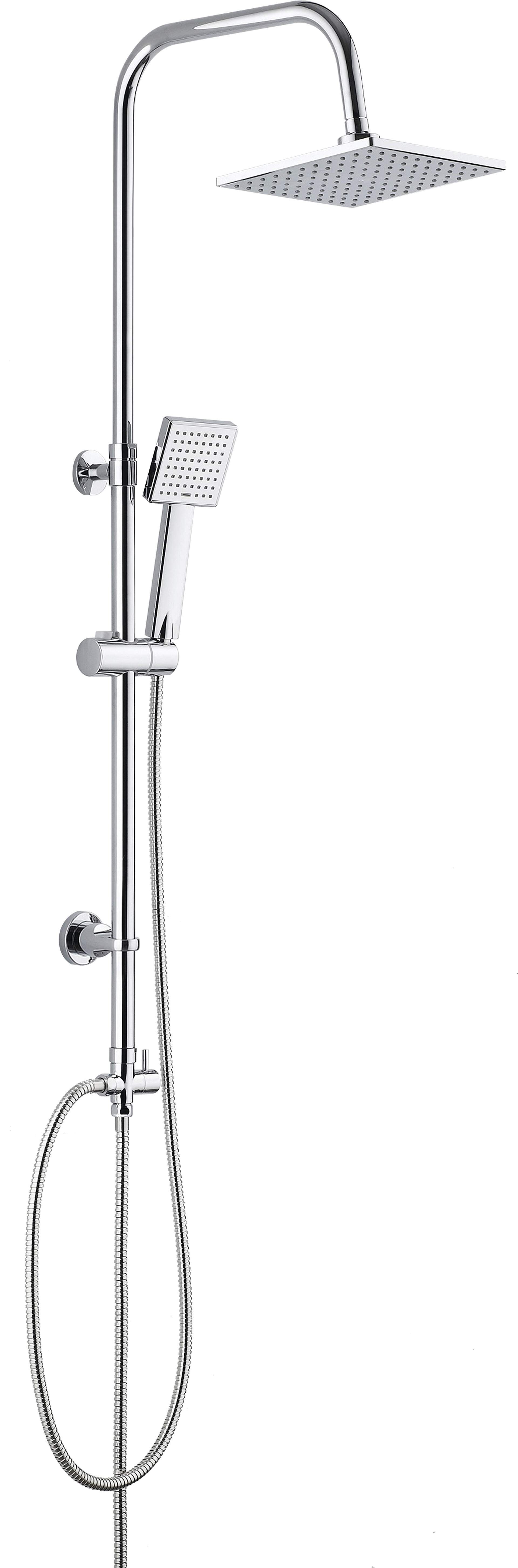 Duscharmatur Duschsystem, 1-Funktion, Regen, Chrom