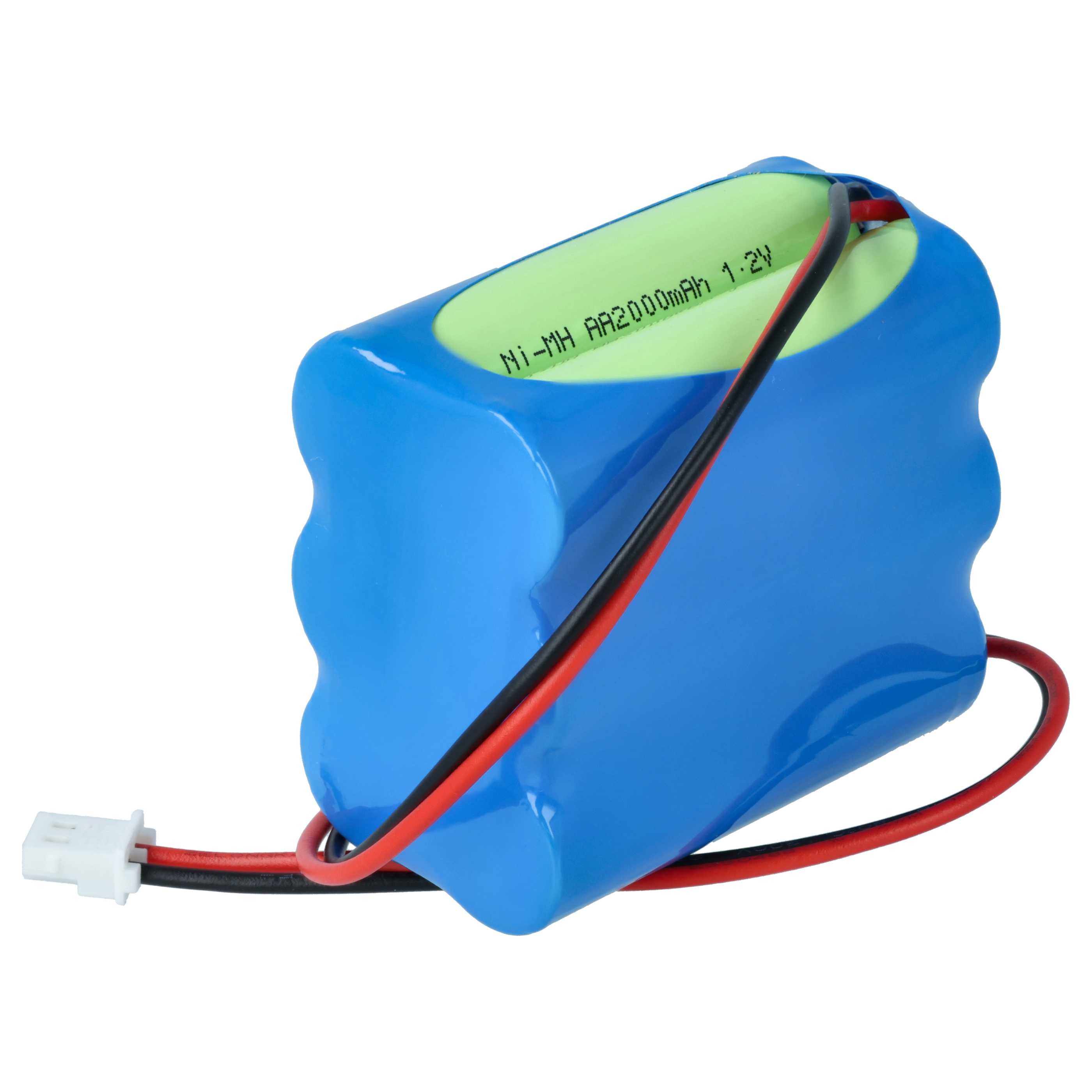 vhbw Akku Ersatz für BT GP100AAS6YMX, GP130AAM6YMX, GP220AAM6YMX für Akku Akku NiMH 2000 mAh (7,2 V, 5 St), Leistungsfähige Austausch-Akkus für Alarm Control, Home Security