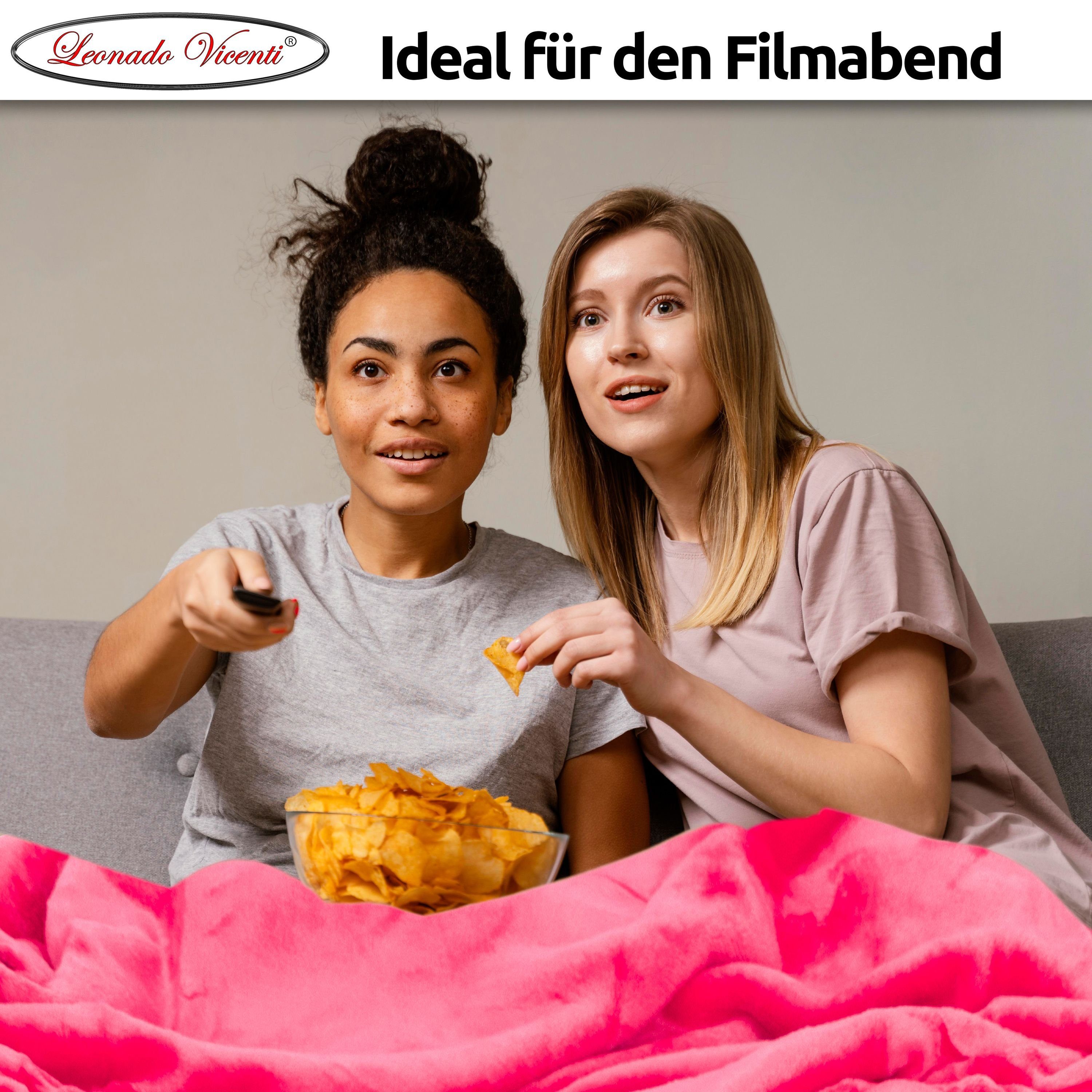 Wohndecke kuschelig warm 150x200, 220x240 oder 270x230, Leonado Vicenti, Ku günstig online kaufen