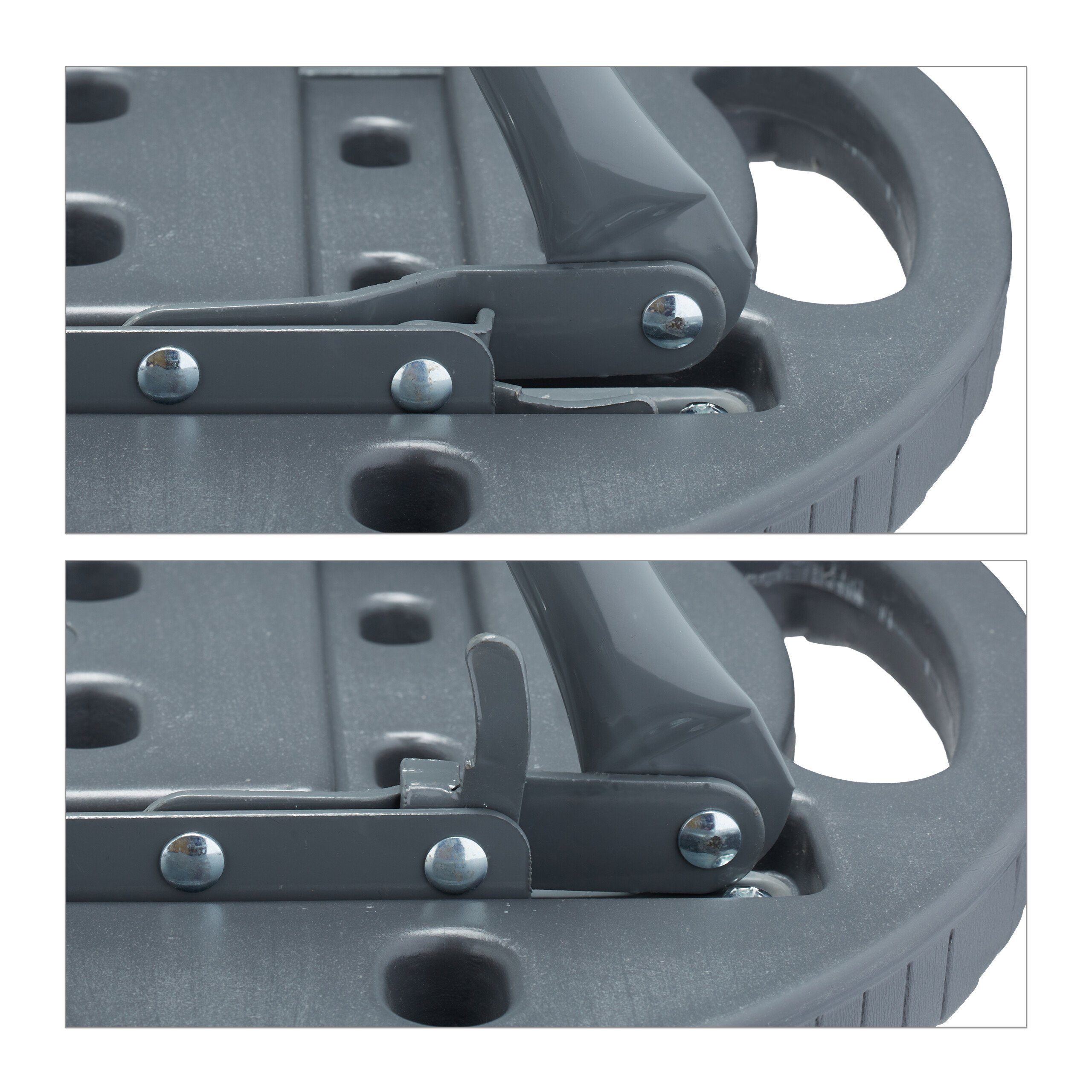 relaxdays Hocker Rattan Klapphocker 2er Set