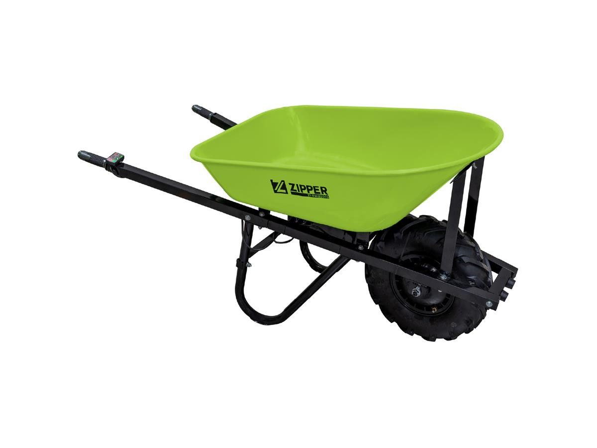 ZIPPER Motorschubkarre ZI-EWB200S, 100 l, Set, inkl. Batterie und Ladegerät, 260 kg Traglast, 100 L Fassungsvermögen