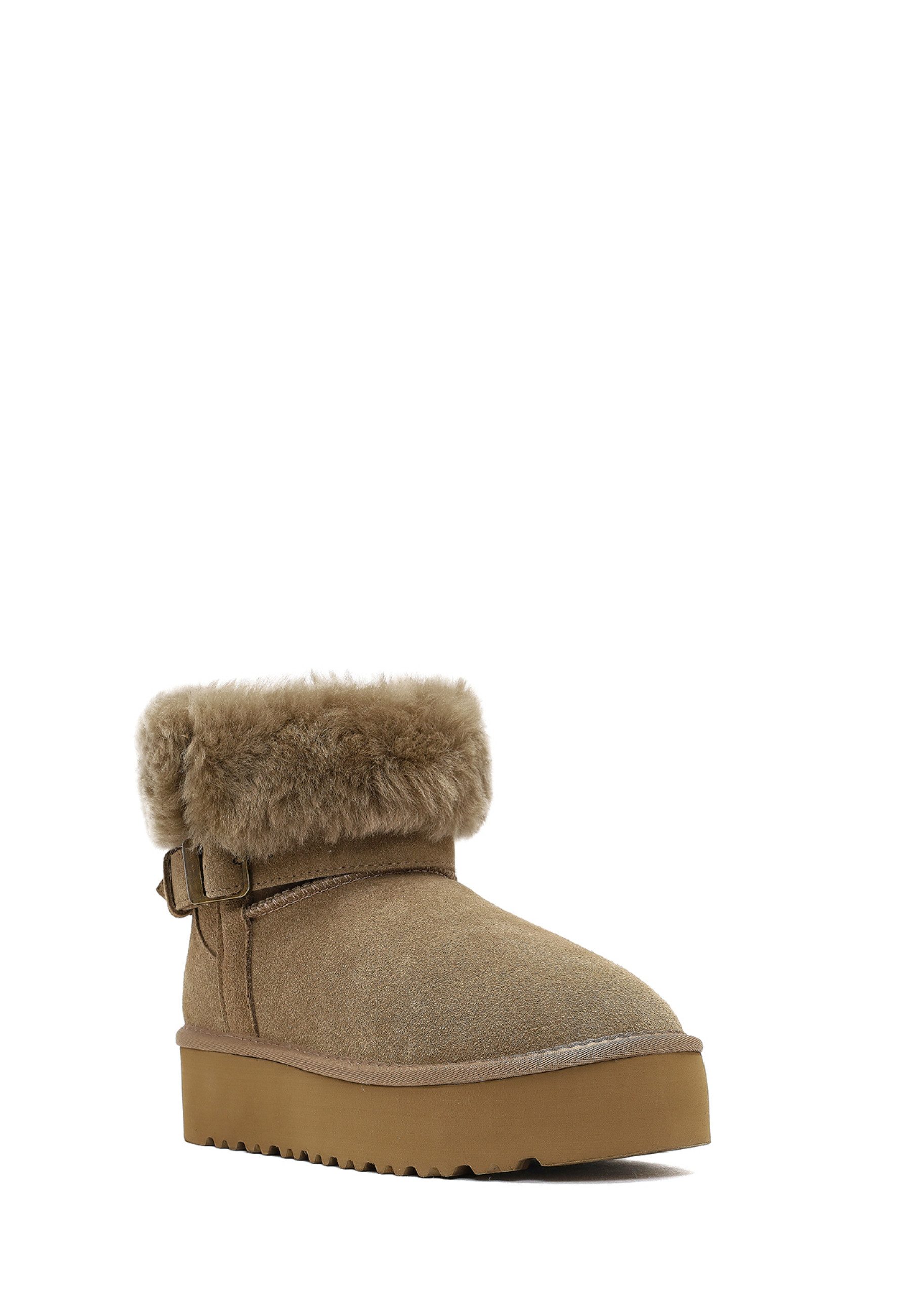 Derimod Teddy-Stiefel aus Veloursleder Ankleboots