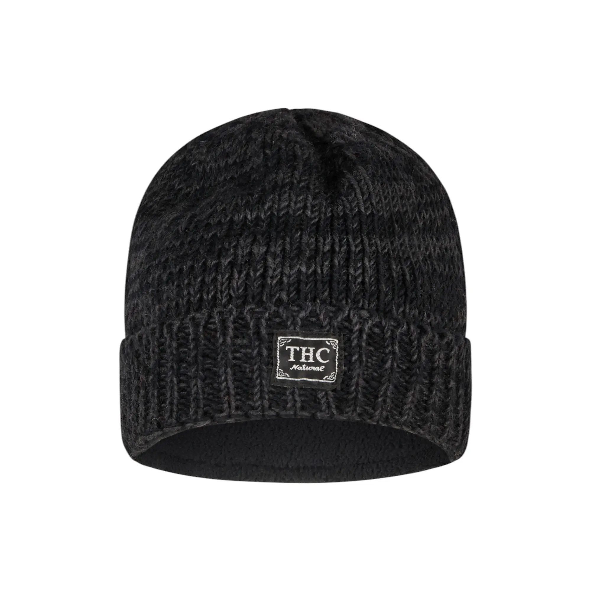 THC Natural Line Strickmütze THC Schafwoll Rollcap 809 anthrazit (1 Stück, 1-St., 1 Stück) Innenfutter: Fleece