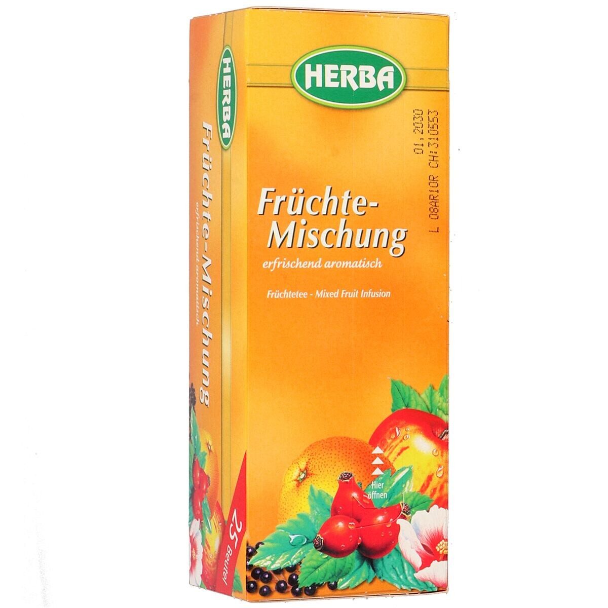 HERBA Tee Früchte-Mischung, 25 Teebeutel, Früchtetee