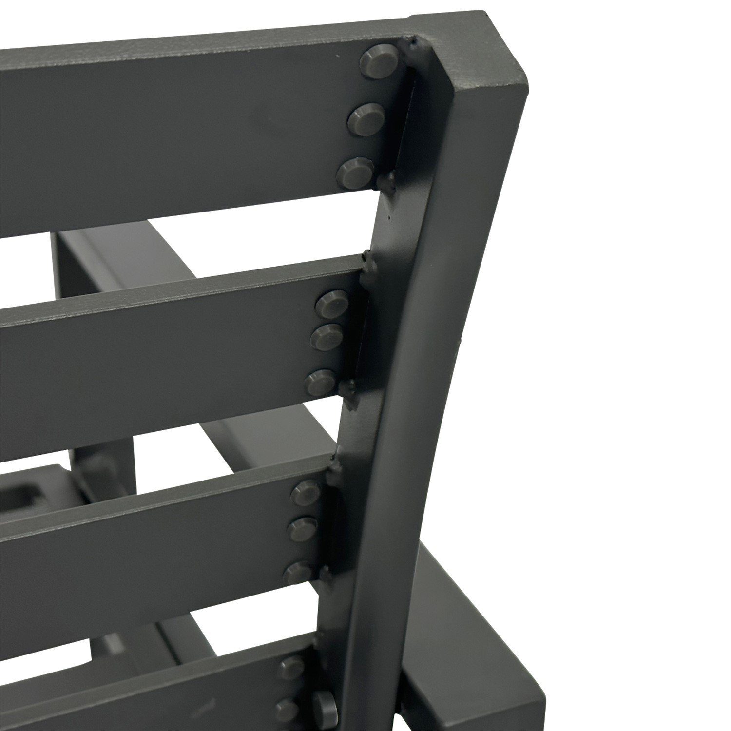 DEGAMO Gartenbank ATLANTA (1-St), 2-sitzer 123cm, Aluminium rostfrei in dunkelgrau, modern